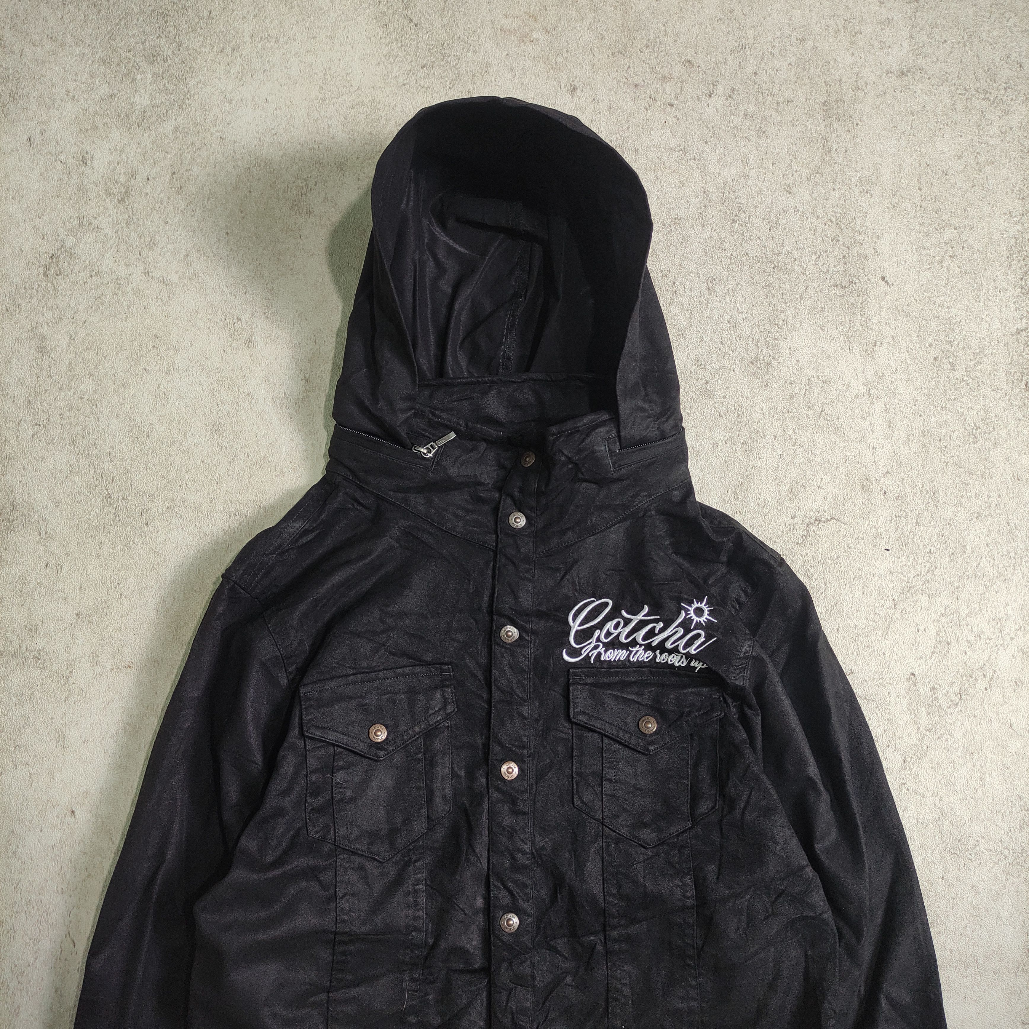 Japanese Brand Gotcha Y2K Suede-Style Button-Up Goa LGB tornado mart Size US S / EU 44-46 / 1 - 12 Thumbnail