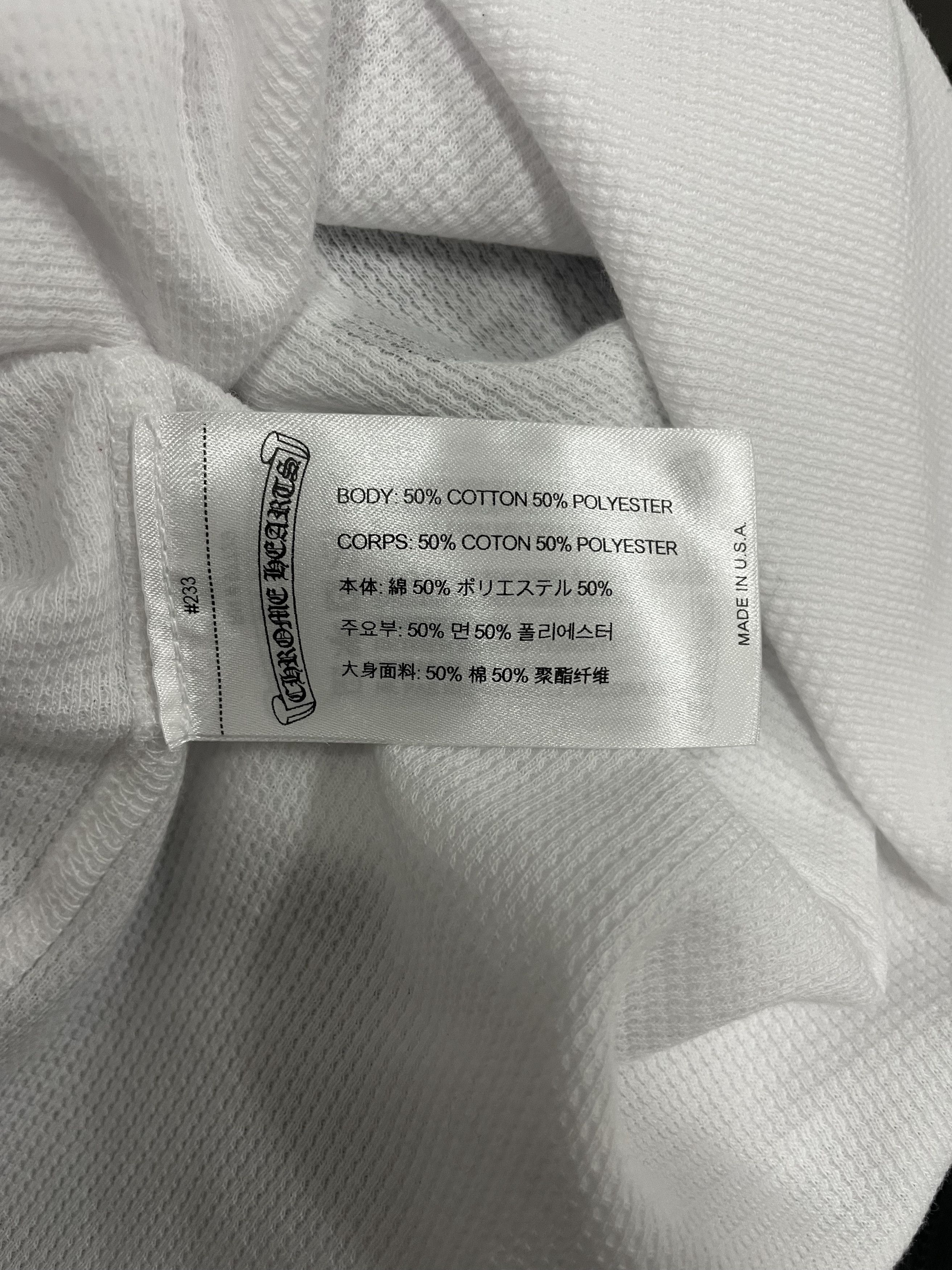 Chrome Hearts Chrome Hearts Dagger Logo White Waffle Long Sleeve Tee Size M / US 6-8 / IT 42-44 - 9 Thumbnail