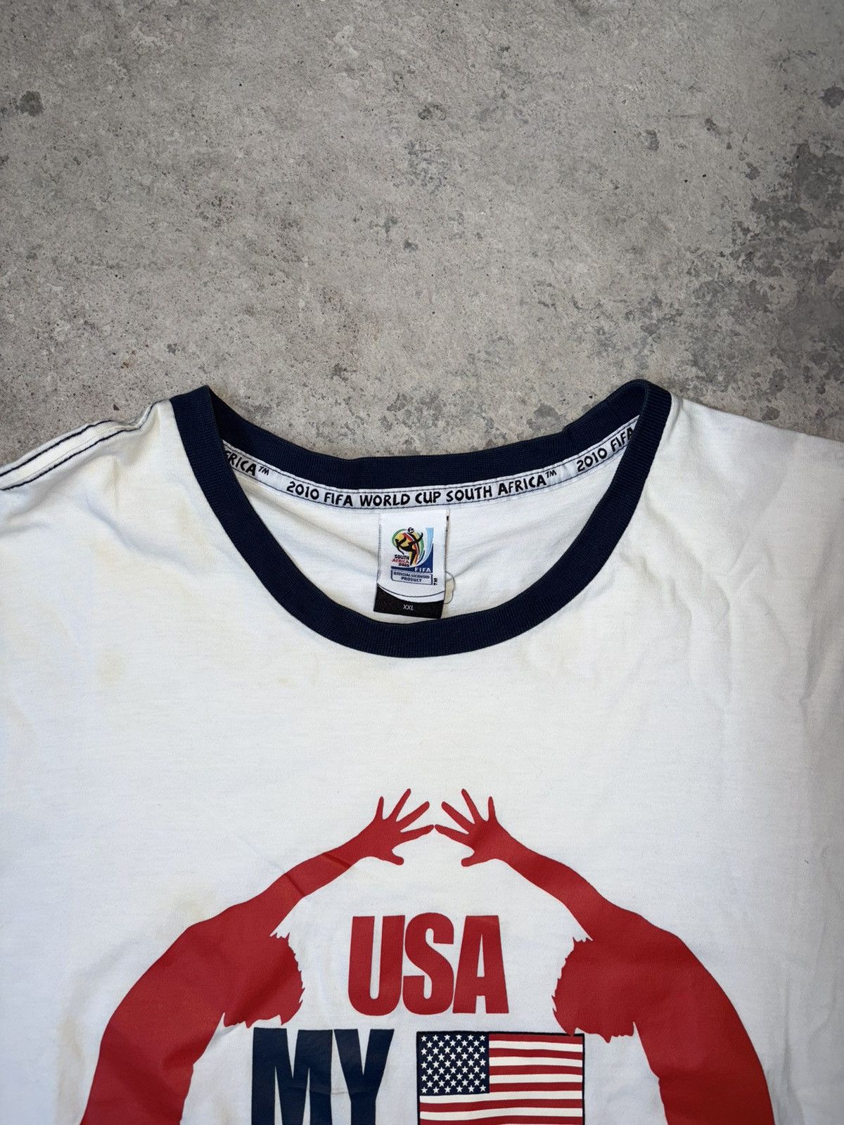 Vintage 2010 South Africa FIFA World Cup USA Official Licensed Tee Size US XXL / EU 58 / 5 - 4 Thumbnail