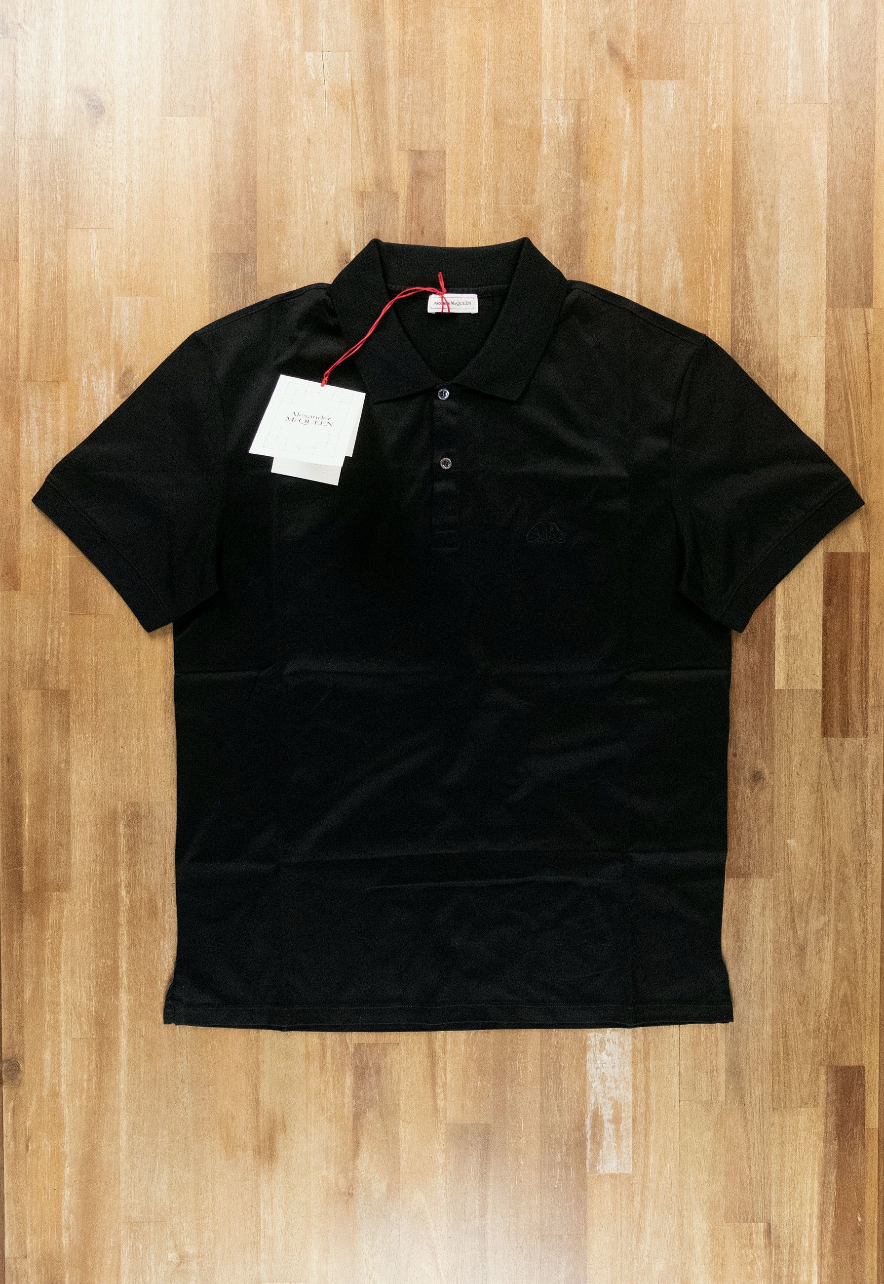 Alexander McQueen ALEXANDER MCQUEEN Seal black logo embroidered polo shirt q Size US M / EU 48-50 / 2 - 4 Thumbnail