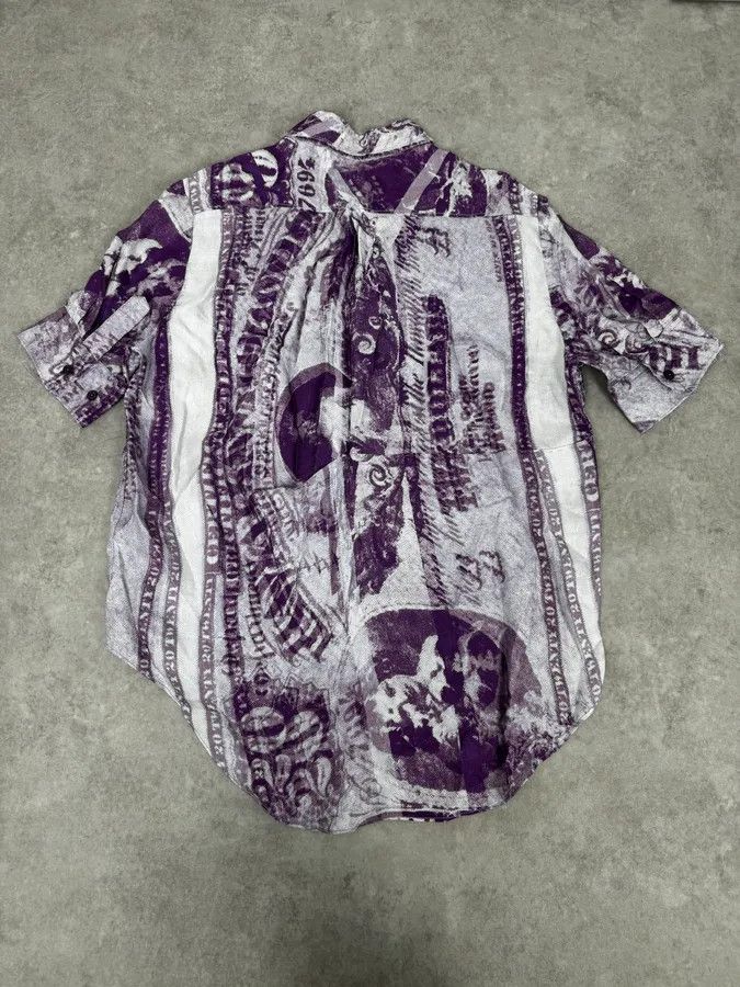 Acne Studios SS2013 Acne Studios Purple Dollar Short Sleeve Shirt Size US S / EU 44-46 / 1 - 4 Thumbnail