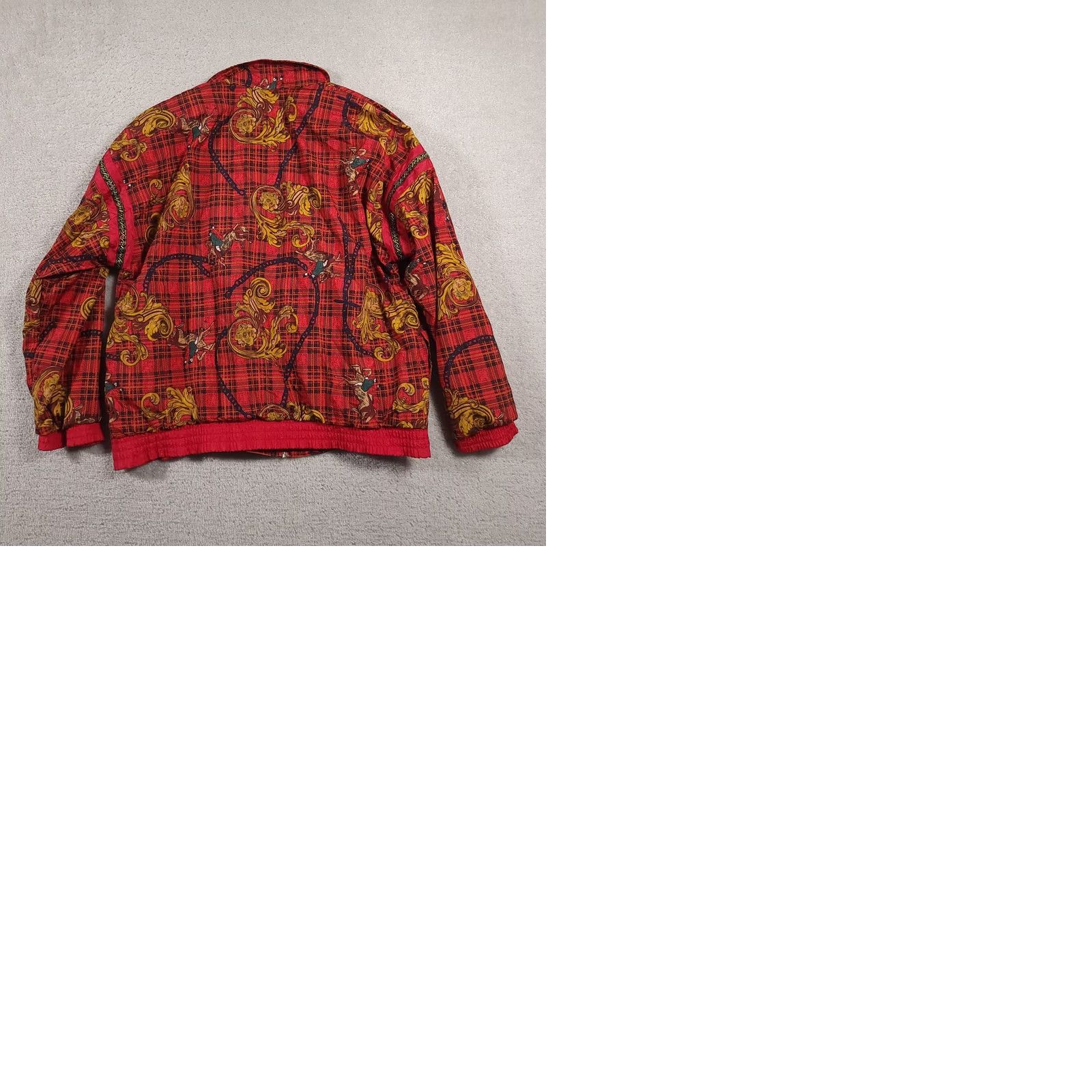 Vintage VINTAGE Sports Accent Jacket Womens Petite Large Red Plaid Baroque Horse Equestrian 90s Size L / US 10 / IT 46 - 9 Thumbnail