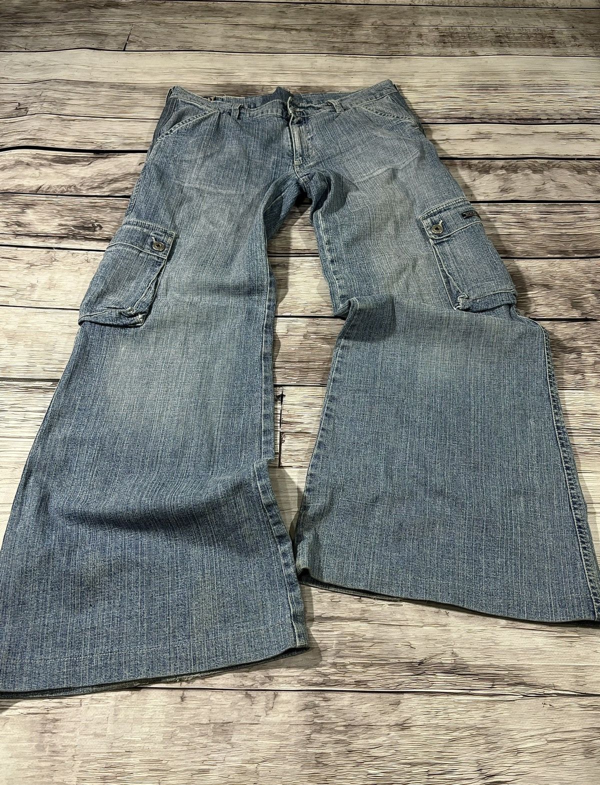 If Six Was Nine × Japanese Brand × Vintage 🥶VTG BALENCIAGA HYSTERIC GLAMOR STYLE FLARED BAGGY JEANS Size US 32 / EU 48 - 2 Thumbnail