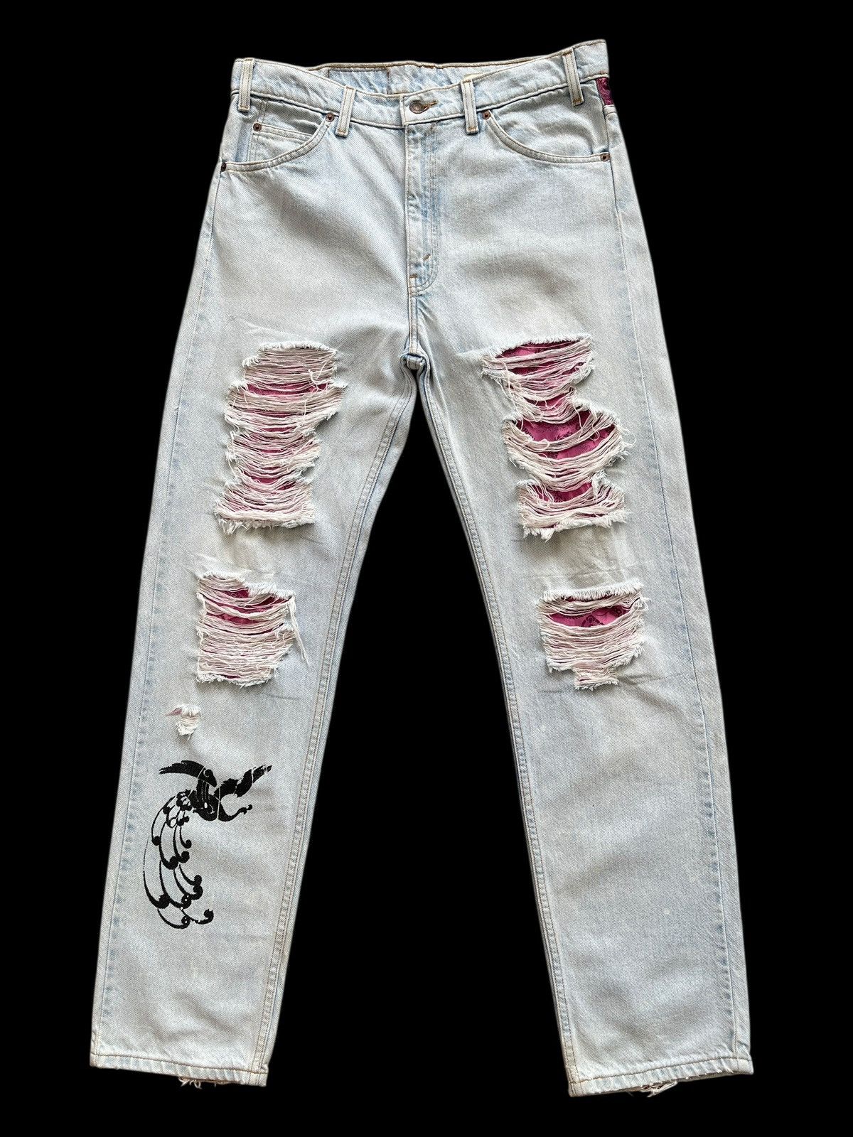 Levi's Vintage Clothing Vintage Levis 1 of 1 Reworked Destroyed Denim Size US 33 - 1 Thumbnail