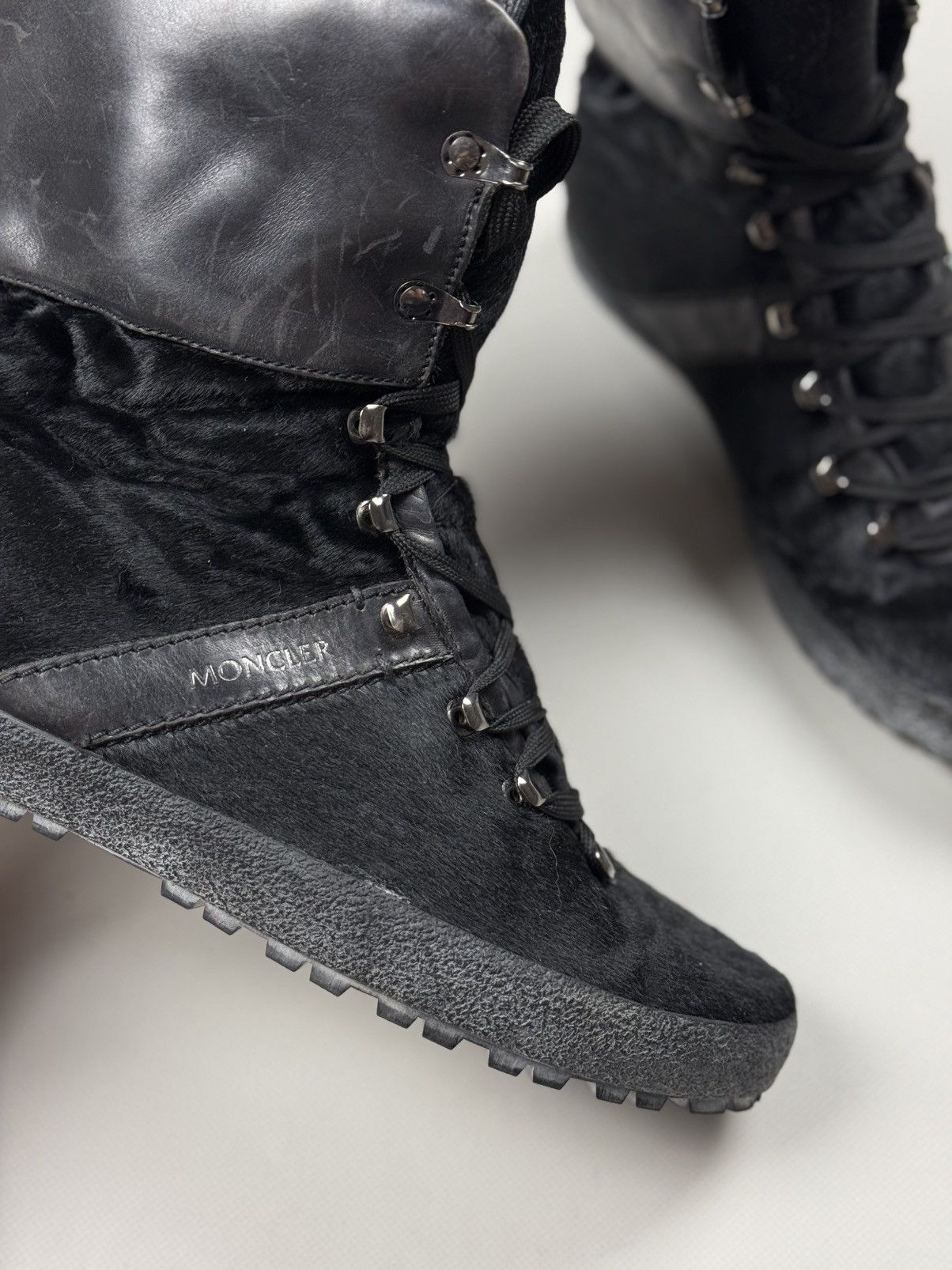 Moncler Moncler Pony Hair Unisex High Top Combat Boots Shoes Size 41 Size US 7 / EU 40 - 7 Thumbnail