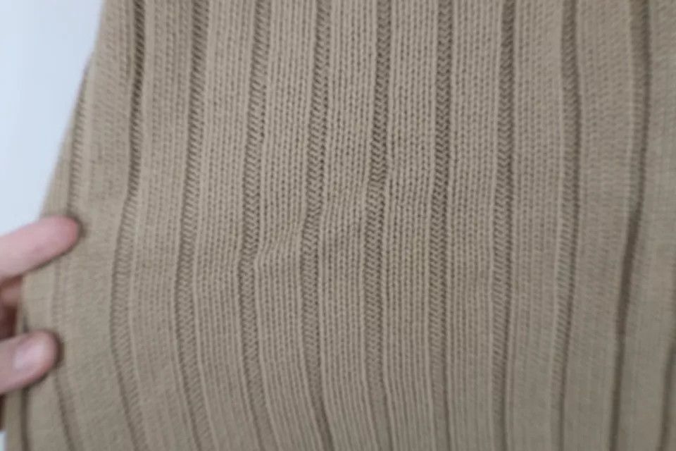 Vintage Vintage 90s Streetwear Ribbed Knit Crewneck Sweater Beige Size US XXL / EU 58 / 5 - 6 Thumbnail