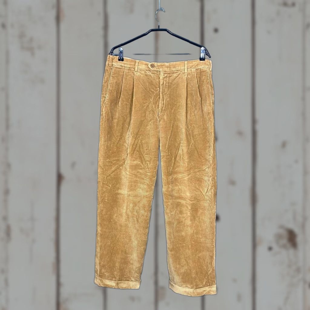 Brioni Brioni Cervinia Pants Casual Brown Corduroy Button Logo 54 Regular Men’s Pants Size US 38 / EU 54 - 1 Thumbnail