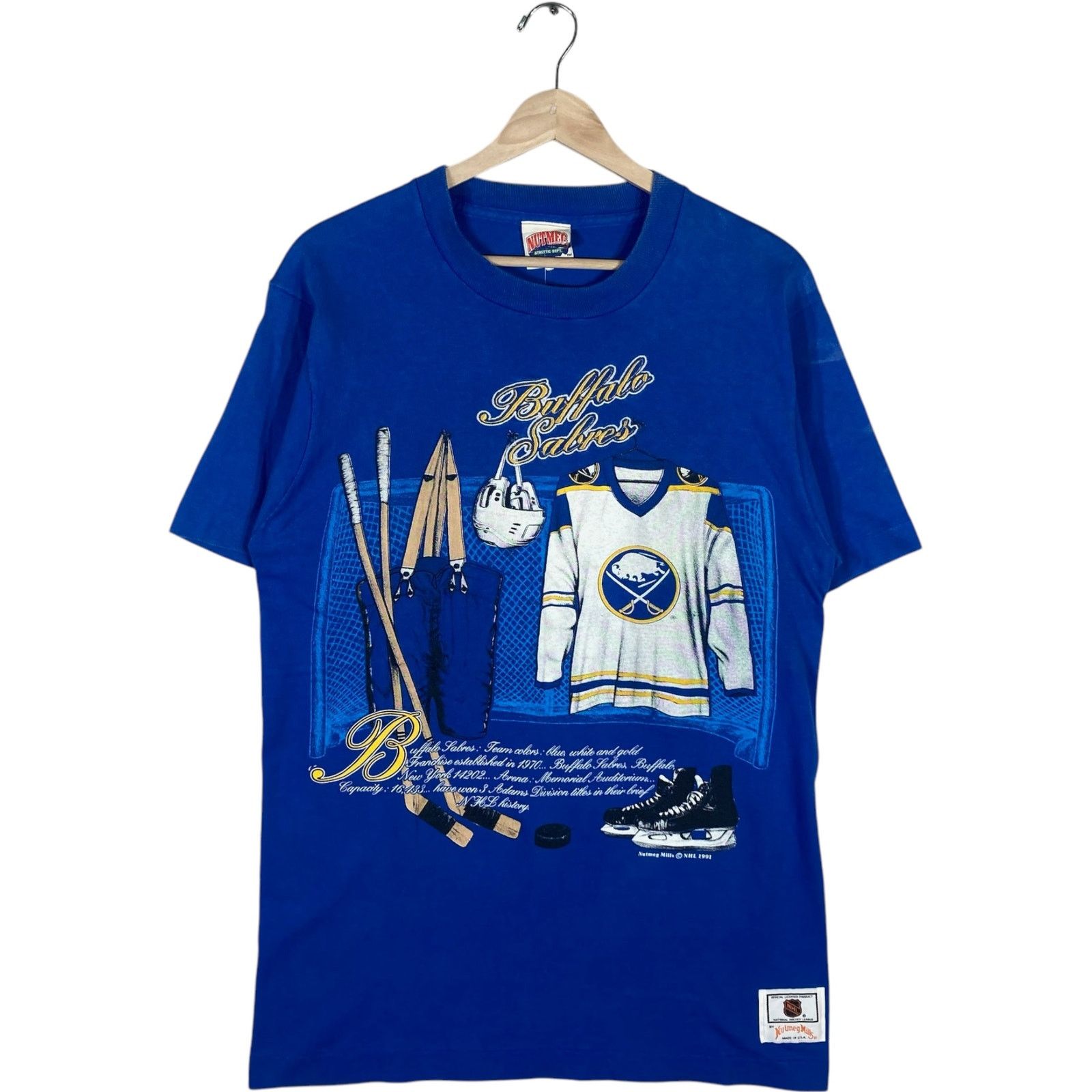 Nutmeg Vintage Nutmeg NHL Buffalo Sabres Tee M Size US M / EU 48-50 / 2 - 1 Thumbnail