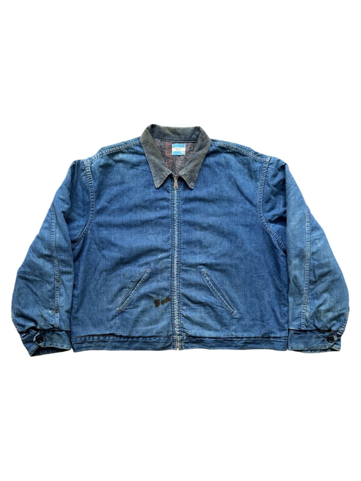 Sears VERY RARE VINTAGE JACKET JEANS WORK DENIM BLANKET SEARS Size US XXL / EU 58 / 5 - 1 Thumbnail