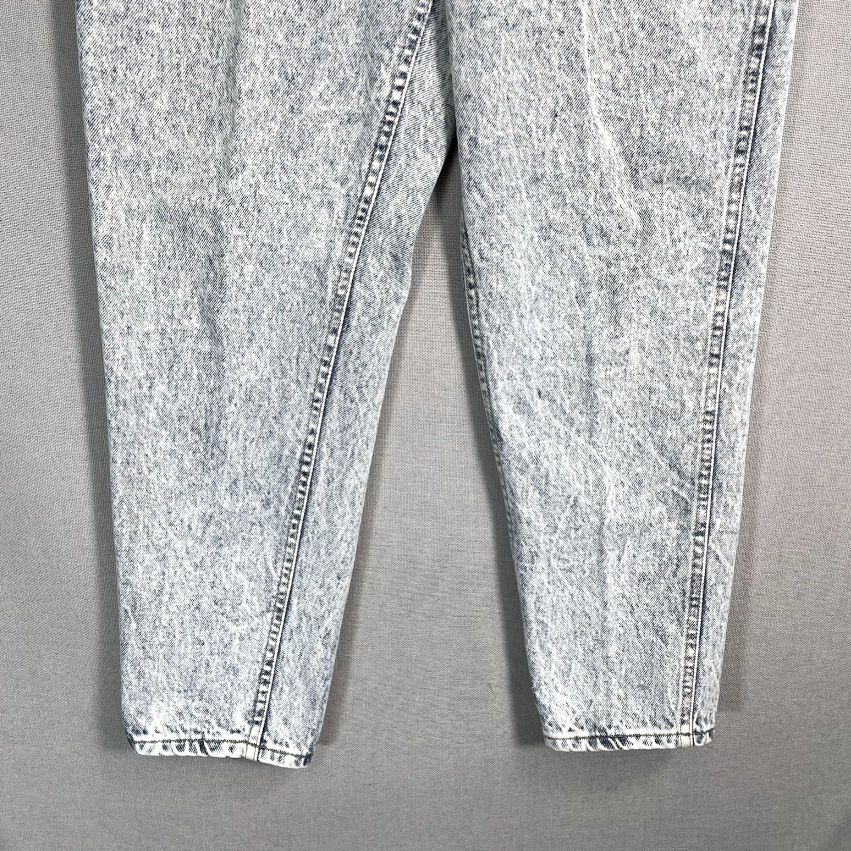 Lee VINTAGE Lee Jeans Womens 10P Petite 27x27 Acid Wash Tapered USA Blue 80s 90s Mens Size 32" / US 10 / IT 46 - 3 Thumbnail
