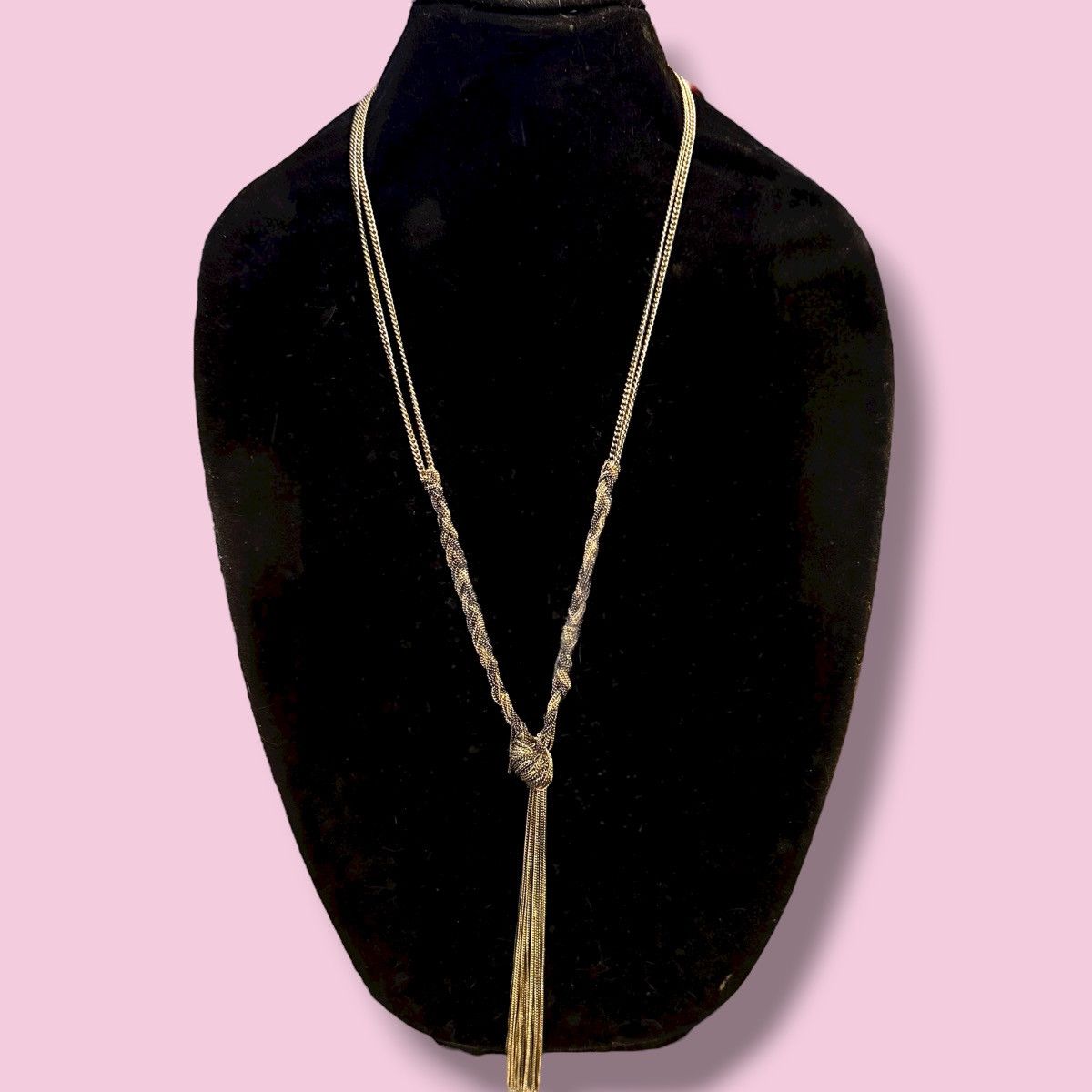 Jessica Simpson Jessica Simpson two tone multi chain knot tassel necklace Size ONE SIZE - 1 Thumbnail