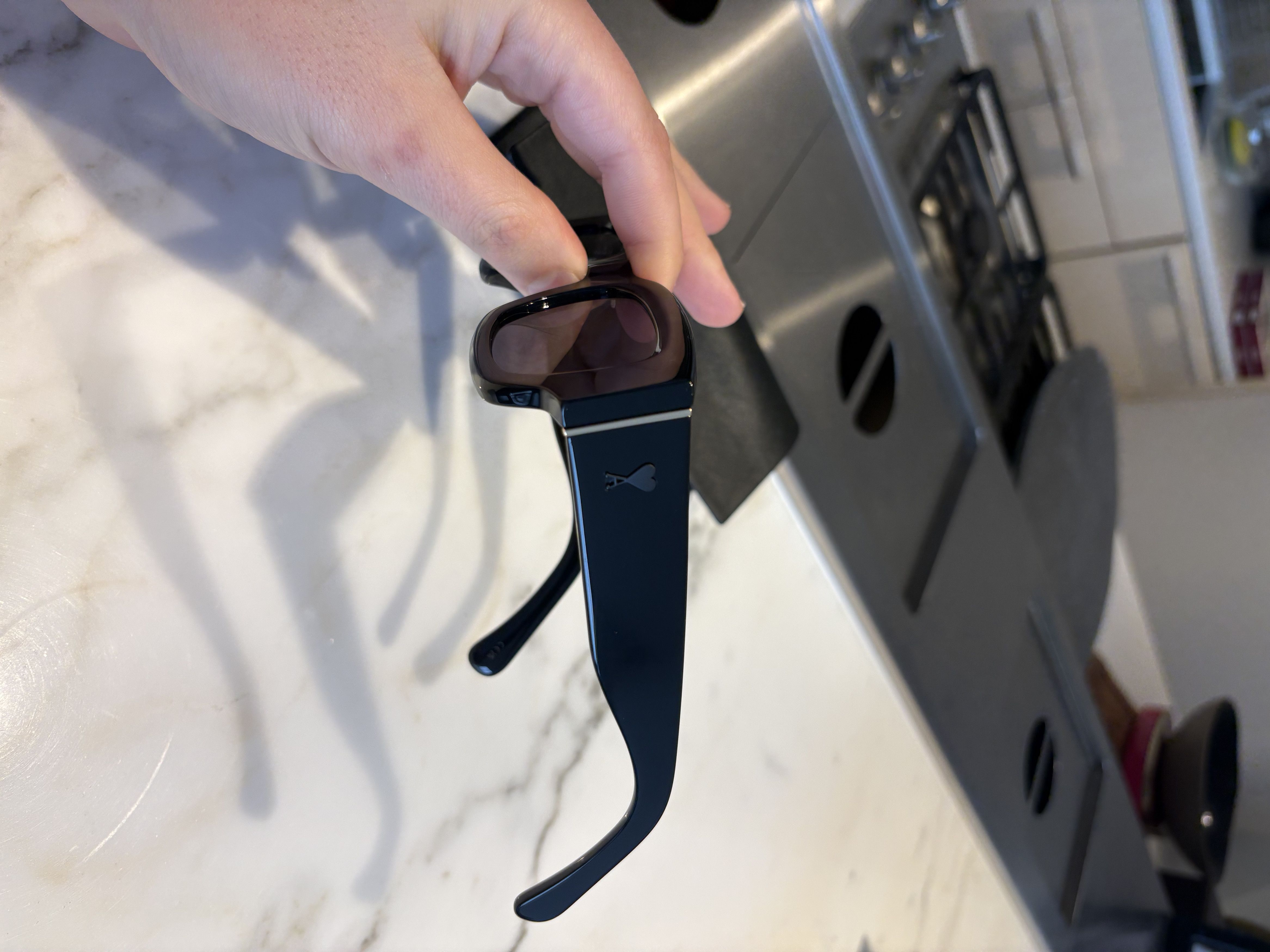 AMI Ami Paris Black Sunglasses Size ONE SIZE - 2 Thumbnail