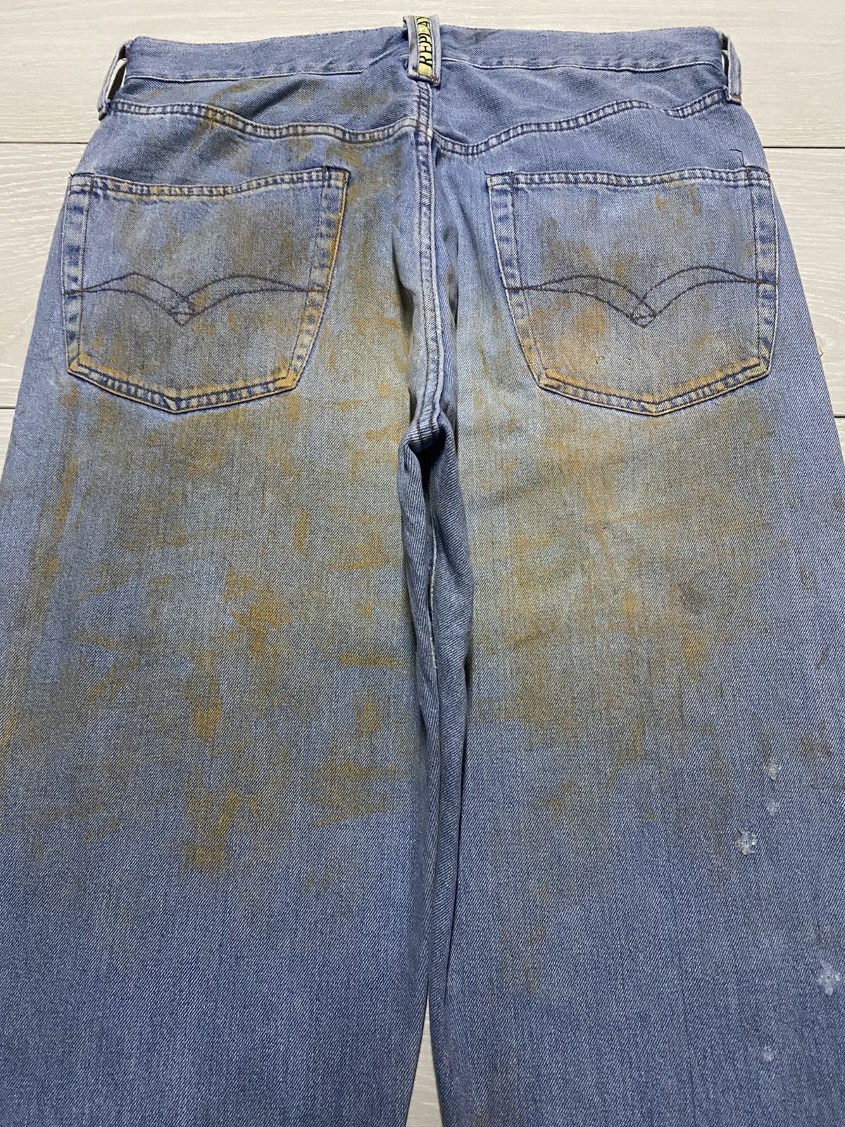 Replay Vintage Replay Mud Wash high Rised Distressed Loose Jeans Size US 32 / EU 48 - 4 Thumbnail