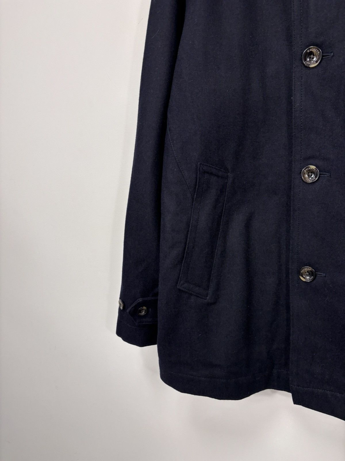 Hackett Hackett London NWT Men’s Navy Blue Double Breasted Wool Coat Size US XL / EU 56 / 4 - 6 Thumbnail