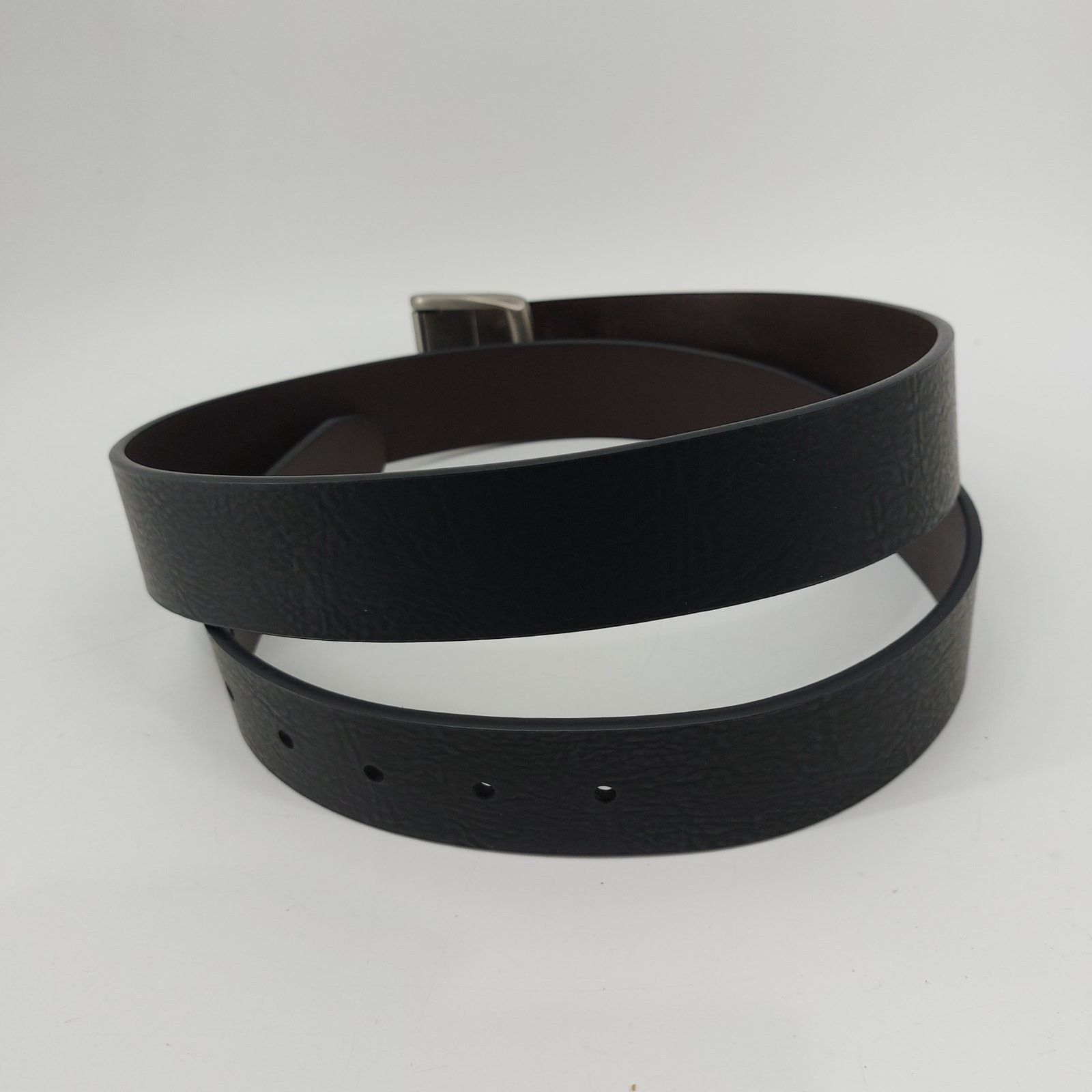 Levi's Levis Belt Black Brown Silver Tone Buckle 42-44 XL Men's Size 42 - 12 Thumbnail
