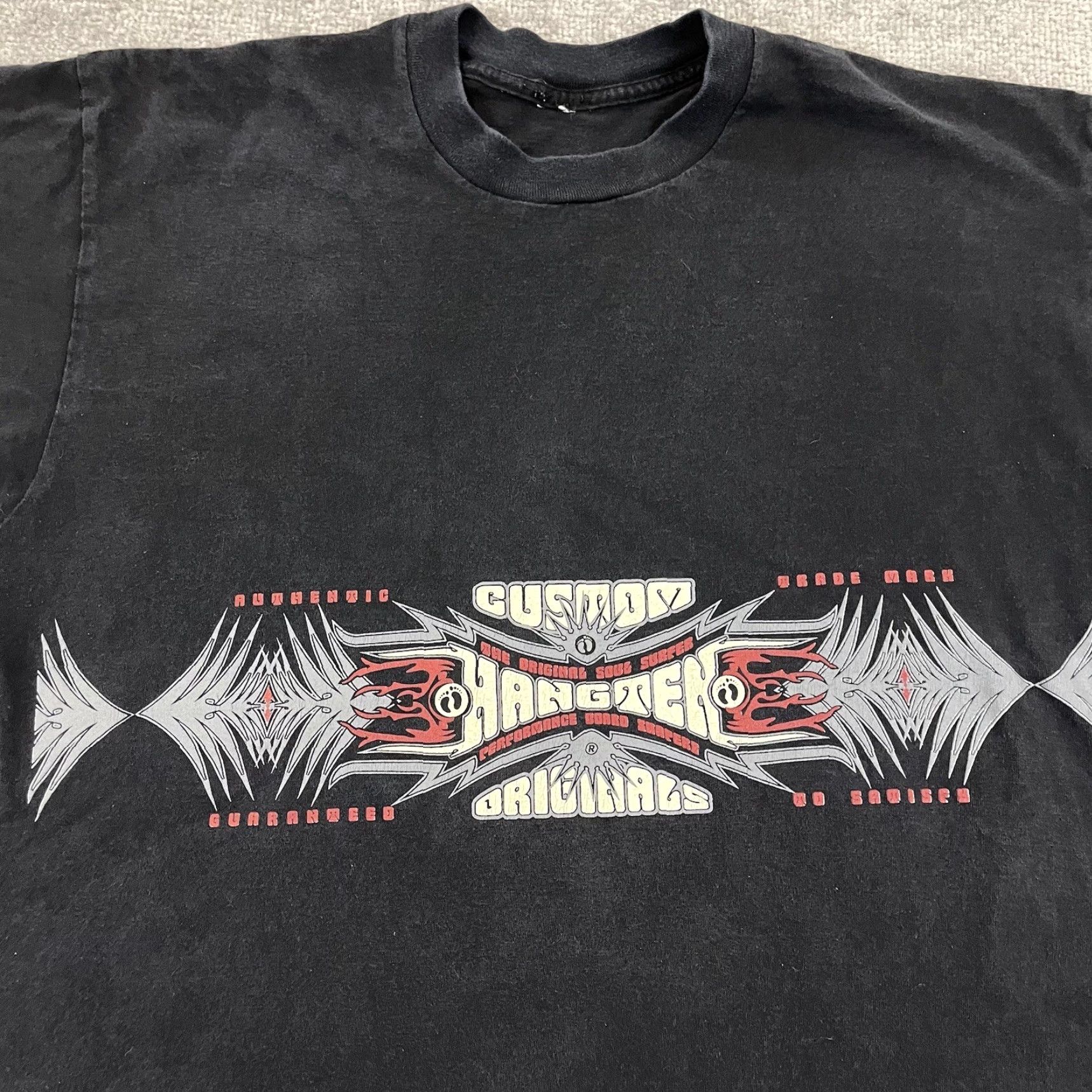 Hang Ten VINTAGE Surfing Hang Ten Originals Beach Board Waves 90's Mens Large Black T-Shirt Size US L / EU 52-54 / 3 - 2 Thumbnail