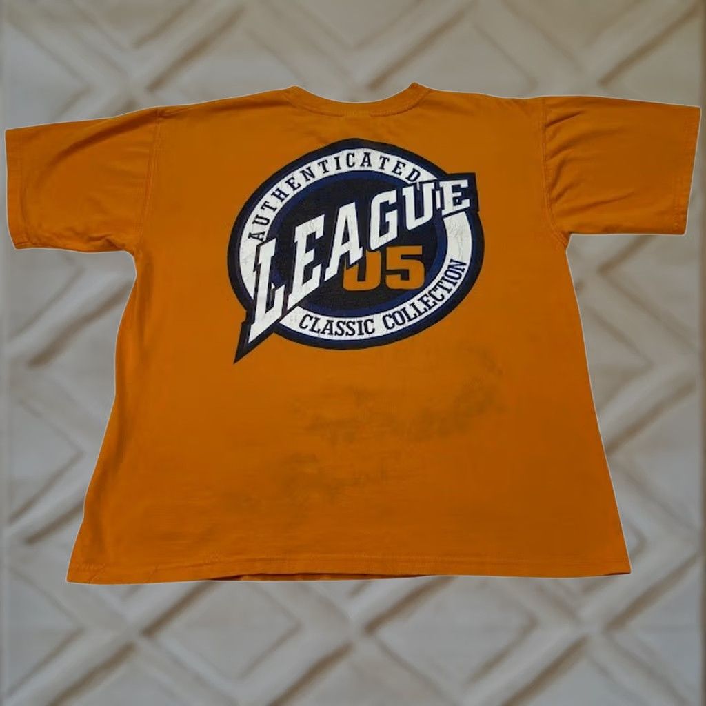 Fubu VINTAGE FUBU Orange T-Shirt Sports Edition XL Crew Neck Graphic Print Mens 90s Hip Hop Size US XL / EU 56 / 4 - 1 Thumbnail