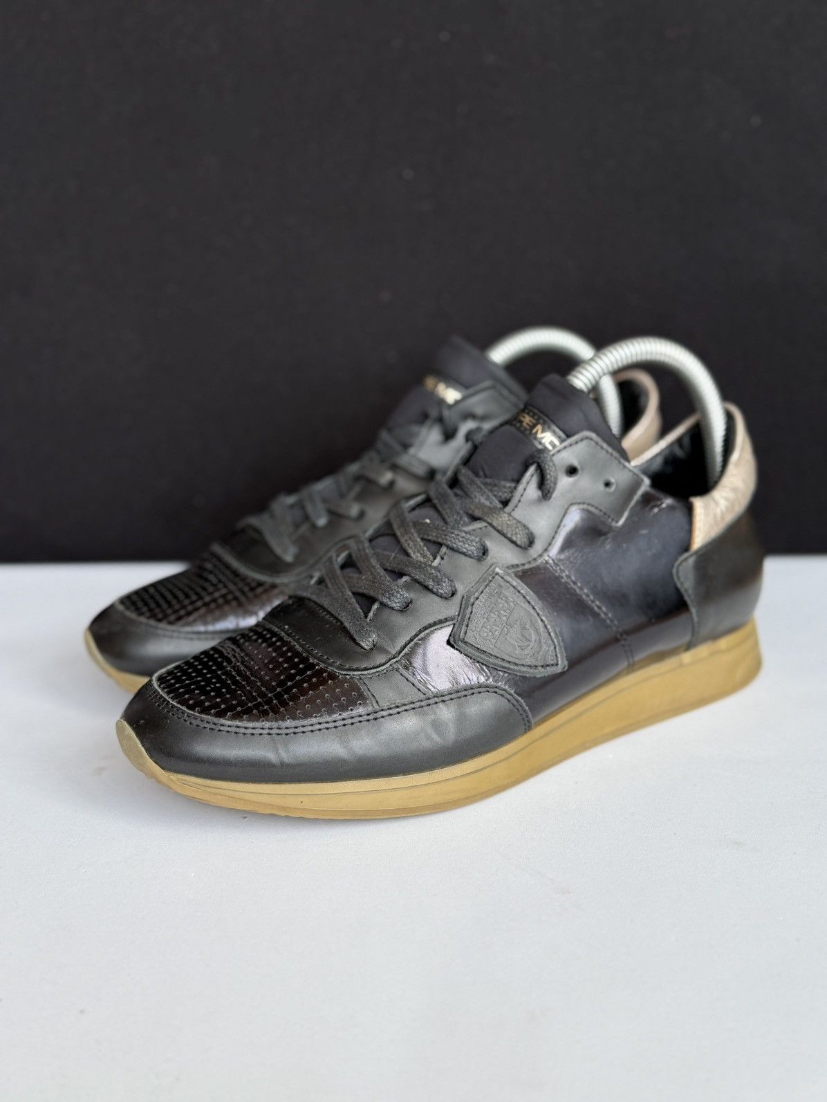 Puma Philippe Model Black Leather Sneakers size 39 Size US 9 / IT 39 - 2 Thumbnail