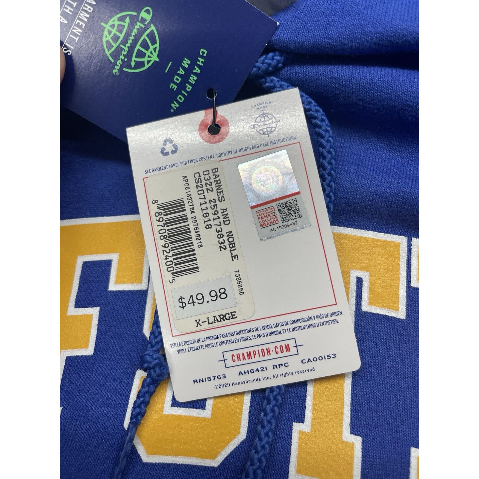 Champion VTG NWT Champion Hofstra University Hoodie XL Blue Pullover Size US XL / EU 56 / 4 - 9 Thumbnail