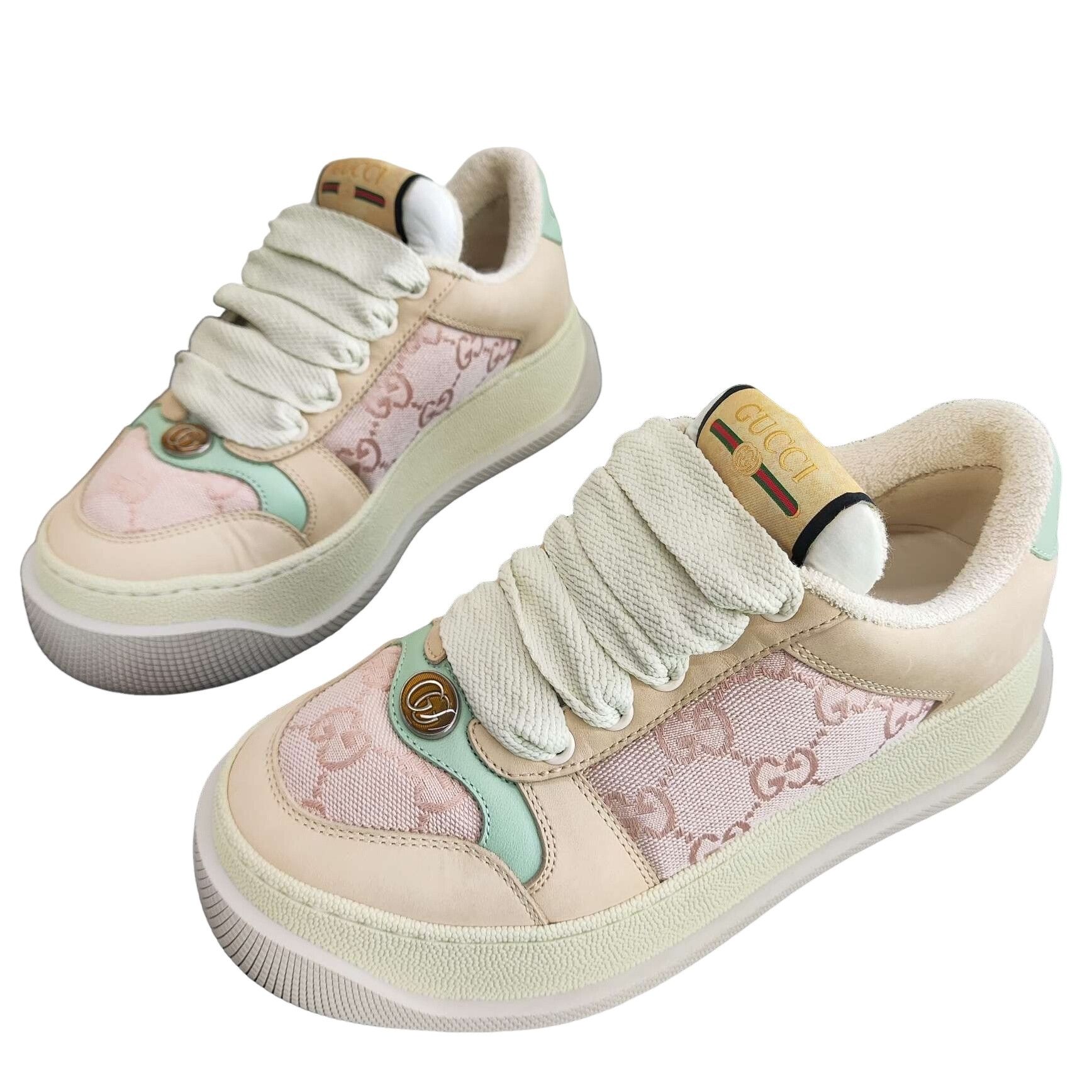Gucci Gucci Screener GG Canvas Sneakers Size 34.5 Size US 4.5 / IT 34.5 - 1 Thumbnail