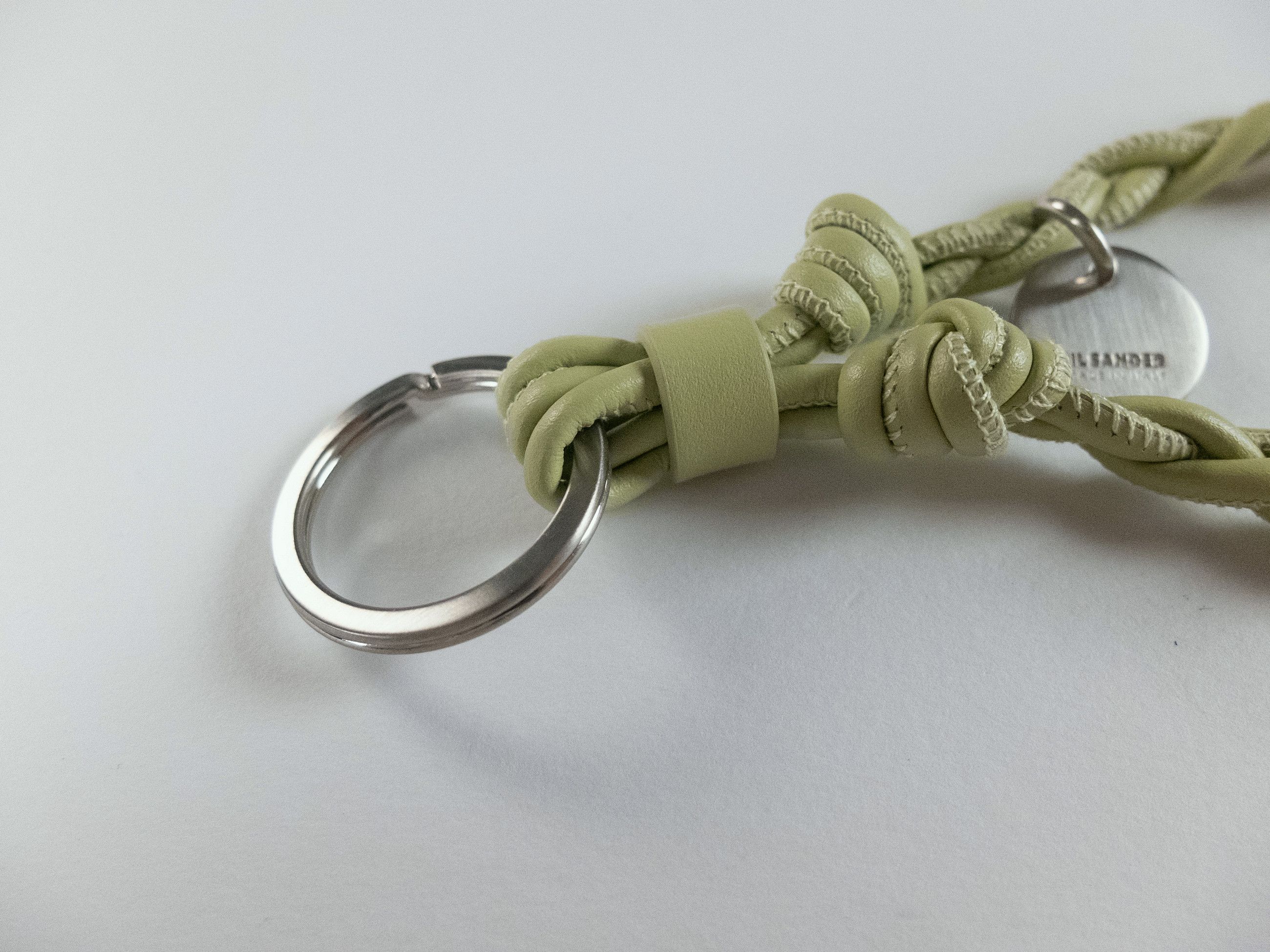 Jil Sander JIL SANDER Tangle pastel green knotted leather keychain Size ONE SIZE - 3 Thumbnail