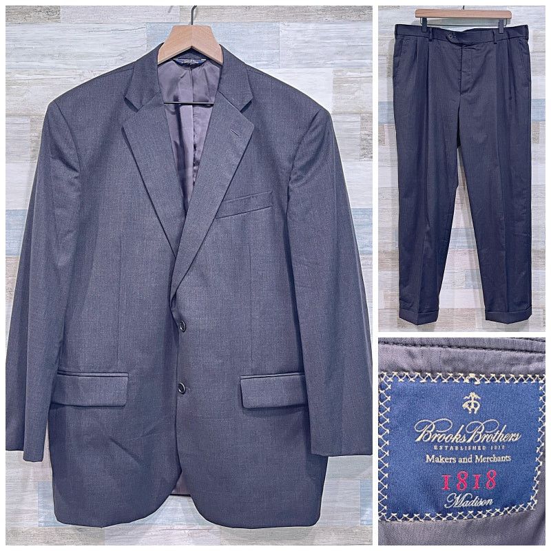 Brooks Brothers Brooks Brothers Madison Estrato Trabaldo Togna Suit Gray 44R Size 44R - 1 Thumbnail