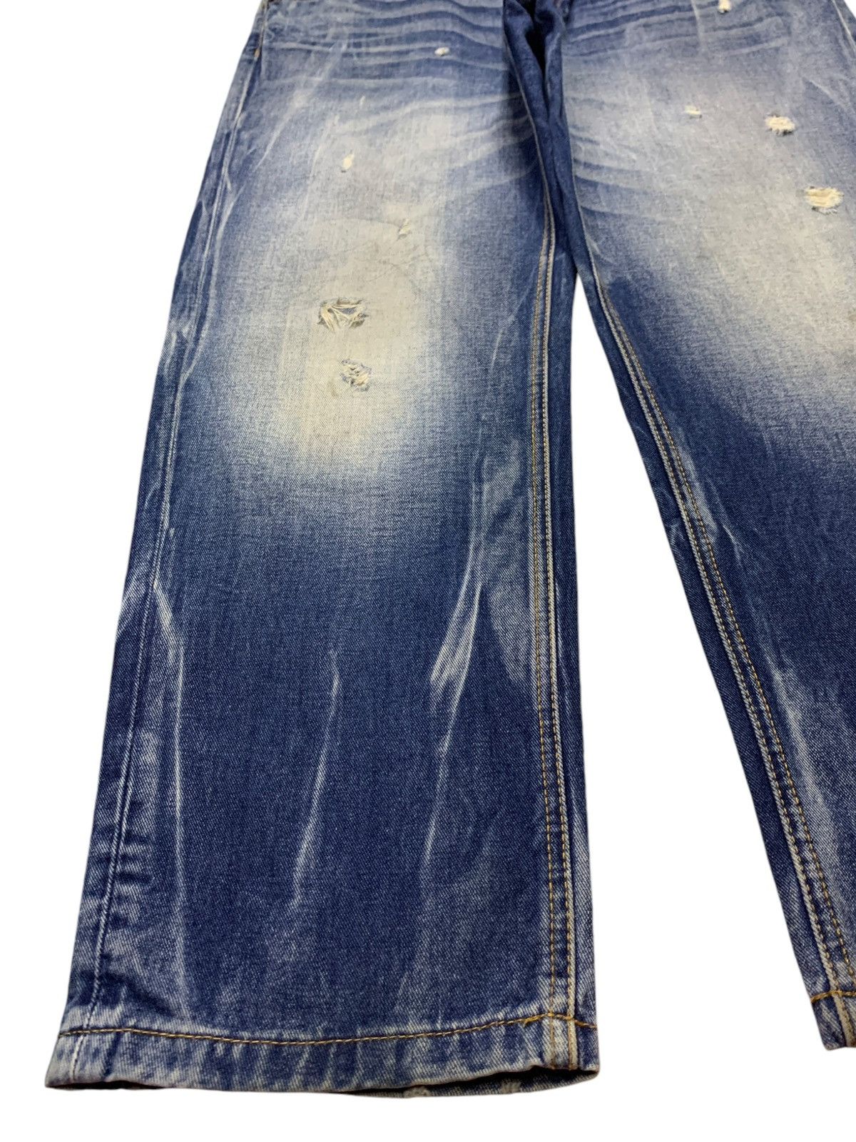 Zara Vintage Zara Man Selvedge Faded Wash Distressed Loose Jeans Size US 37 - 7 Thumbnail