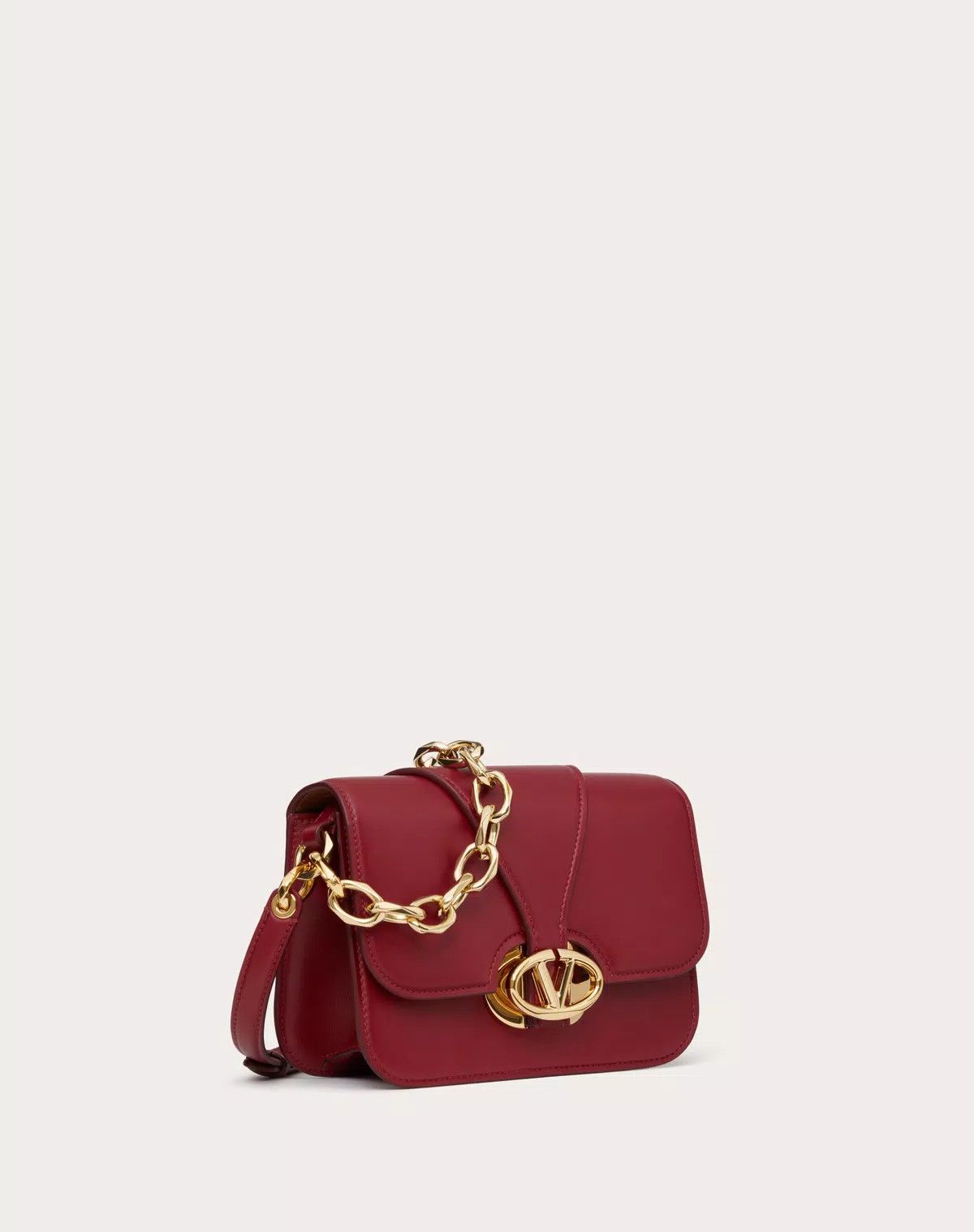 Valentino oc11z0725 Size:OS/Leather Shoulder Bag With Chain in Red Size ONE SIZE - 2 Thumbnail