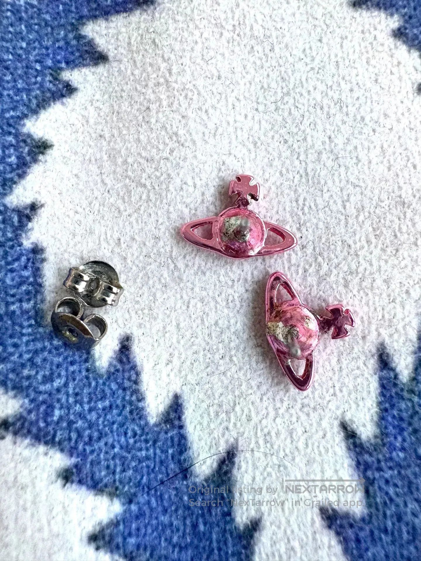 Vivienne Westwood vivienne westwood pink nano saturn earrings. Size ONE SIZE - 6 Thumbnail