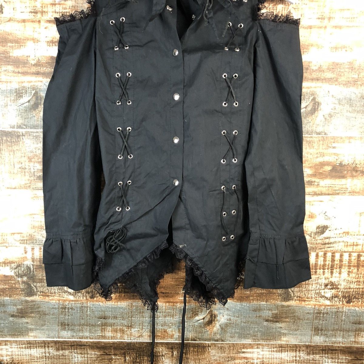 AC/DC Ac Dc Ray seditonaries punk ripped Black #A2550 Size S / US 4 / IT 40 - 3 Thumbnail