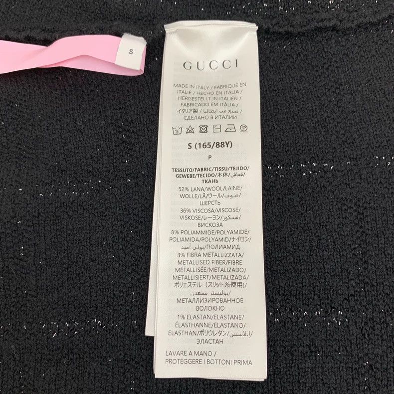 Gucci Gucci 24 black fine glitter plaid wool suspender sleeveless Size S / US 4 / IT 40 - 8 Thumbnail