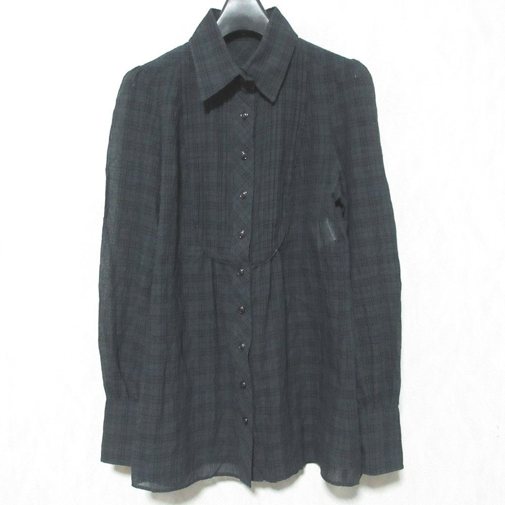 burberry black dress shirt W) Burberry Button Up 3/4 Sleeve Shirt Black