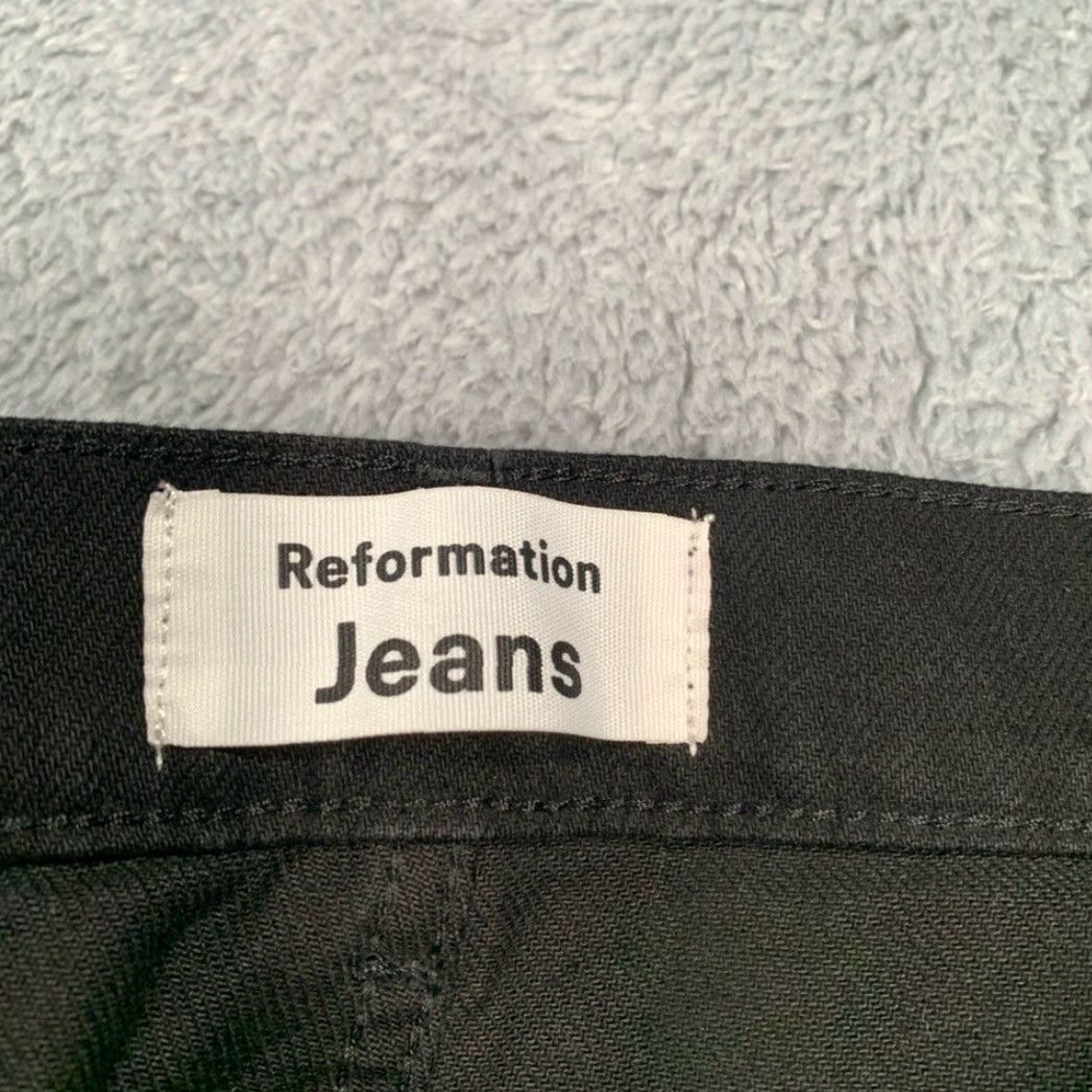 Reformation Reformation Black Liza Jeans 31 Women Mom Regular Size 31 Size 24" / US 00 / IT 34 - 6 Thumbnail