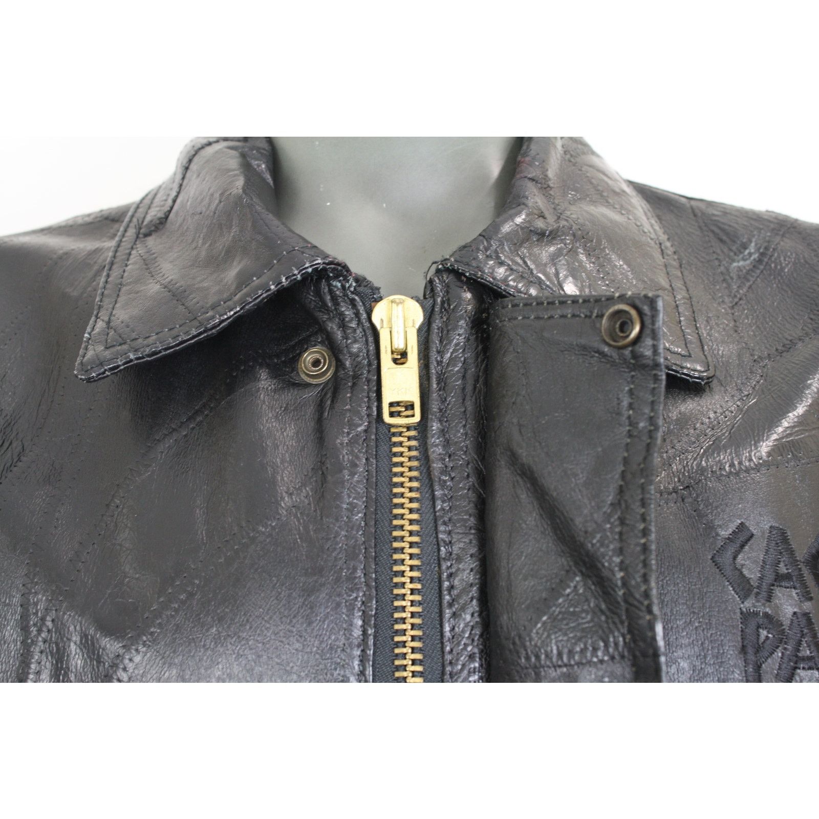 Vintage Vintage 80s Caesars Palace Genuine Leather Patchwork Jacket Size US XL / EU 56 / 4 - 7 Thumbnail