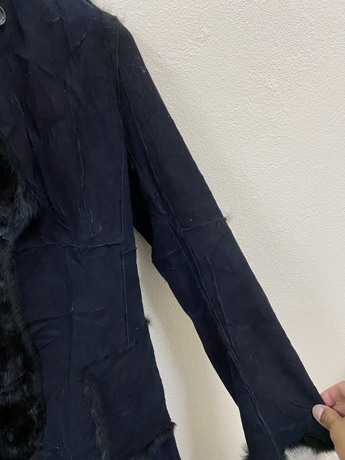 Bajra Vtg 80s Bajra Leather Jacket Fur Black Size US M / EU 48-50 / 2 - 4 Thumbnail