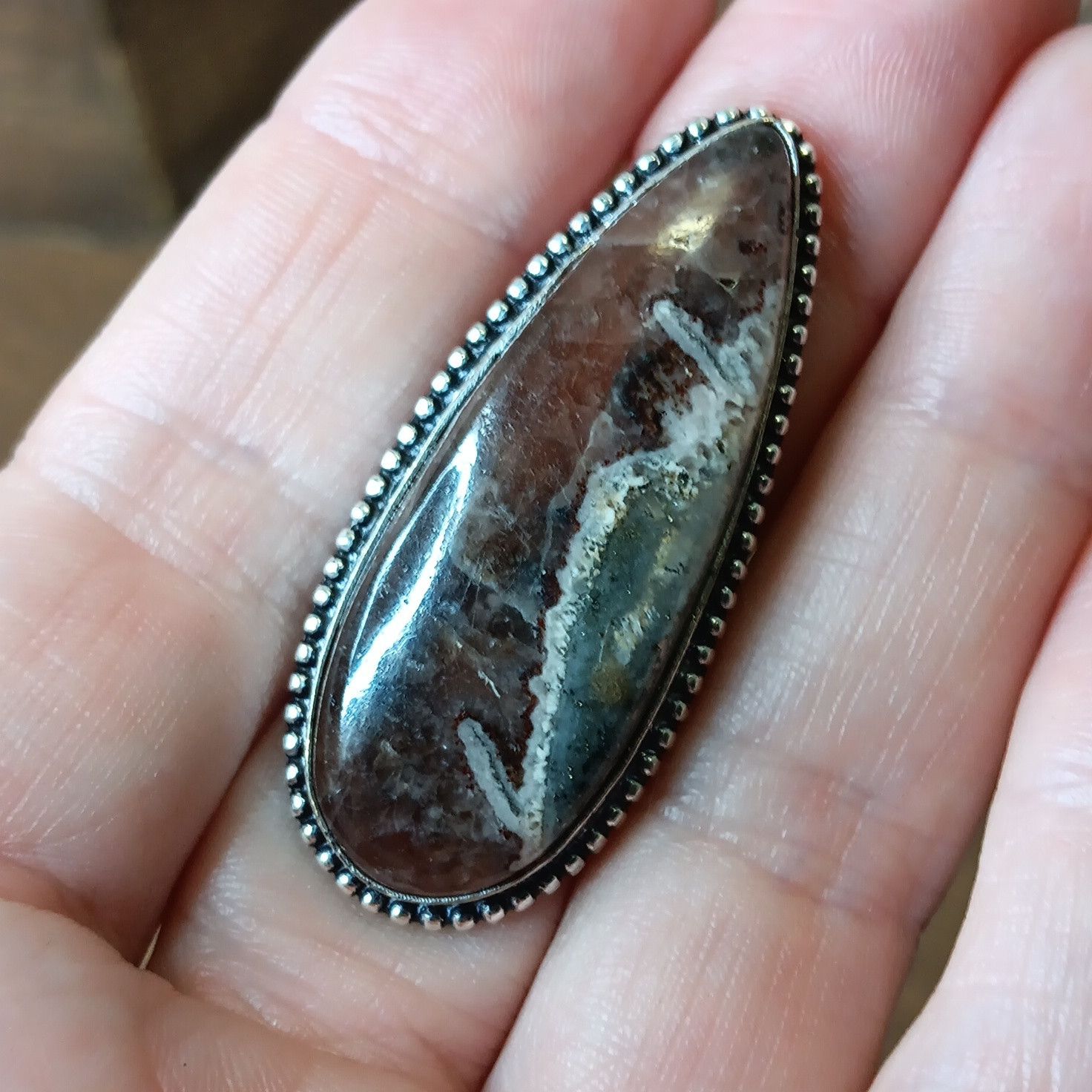 Other Rhodochrosite gemstone ring, sz 8.75 Size ONE SIZE - 5 Thumbnail
