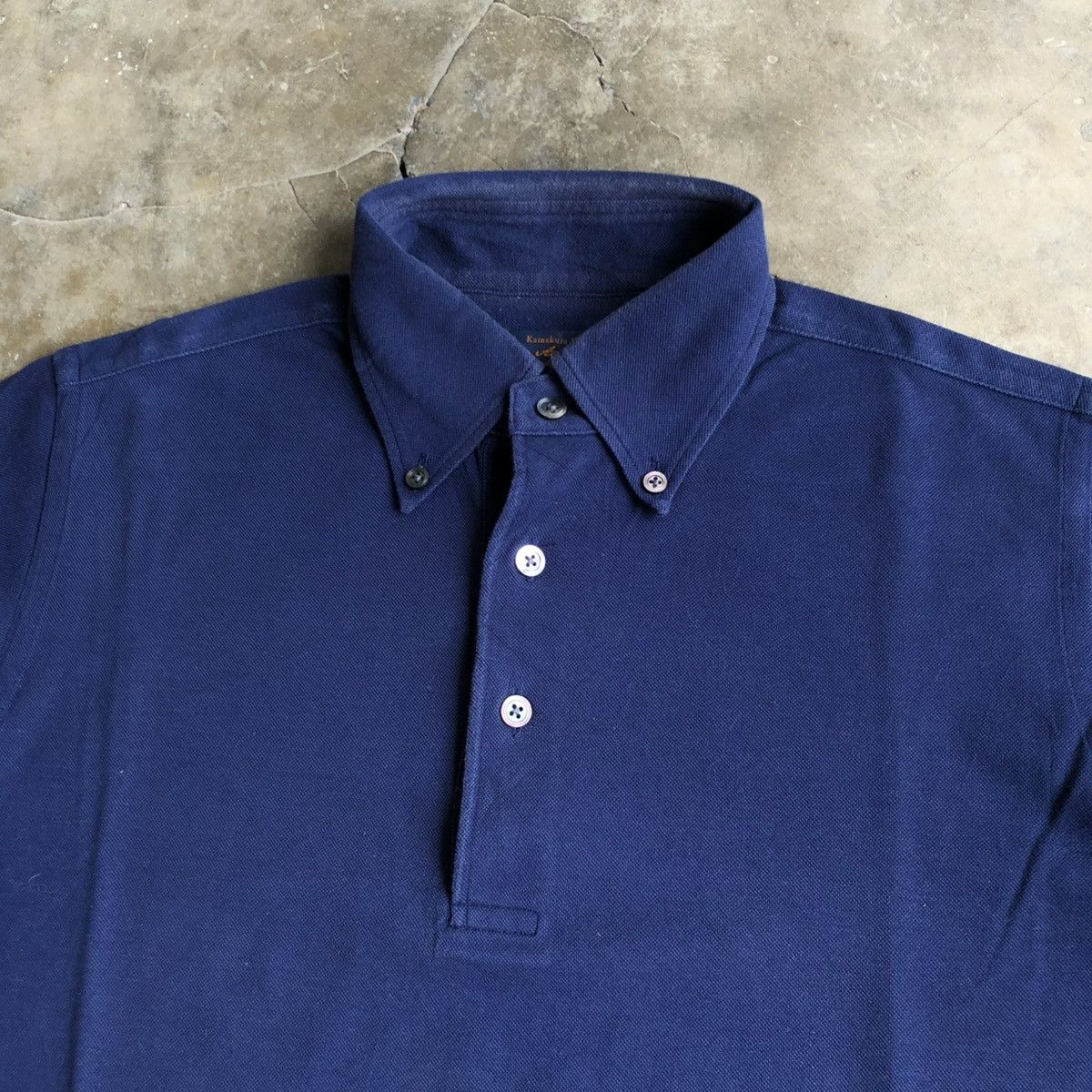 Vintage Kamakura Shirt Japan Polo Tshirt Navy Desinger in Blue, Men's — image 4 of 6