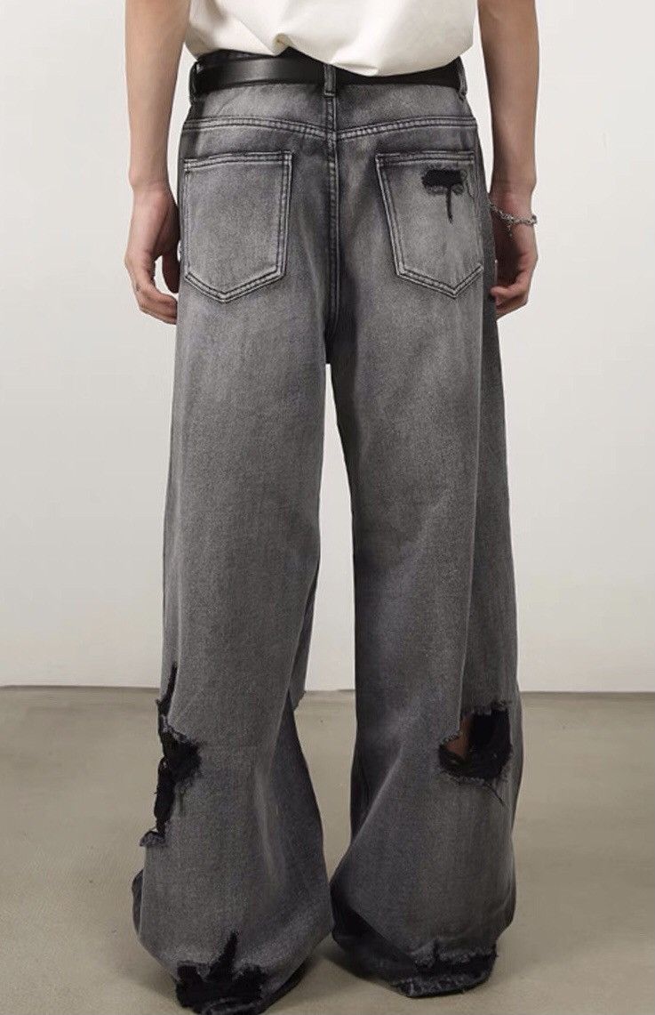 Japanese Brand × Vintage Utility grunge distressed ripped mopping jeans Size US 30 / EU 46 - 4 Thumbnail