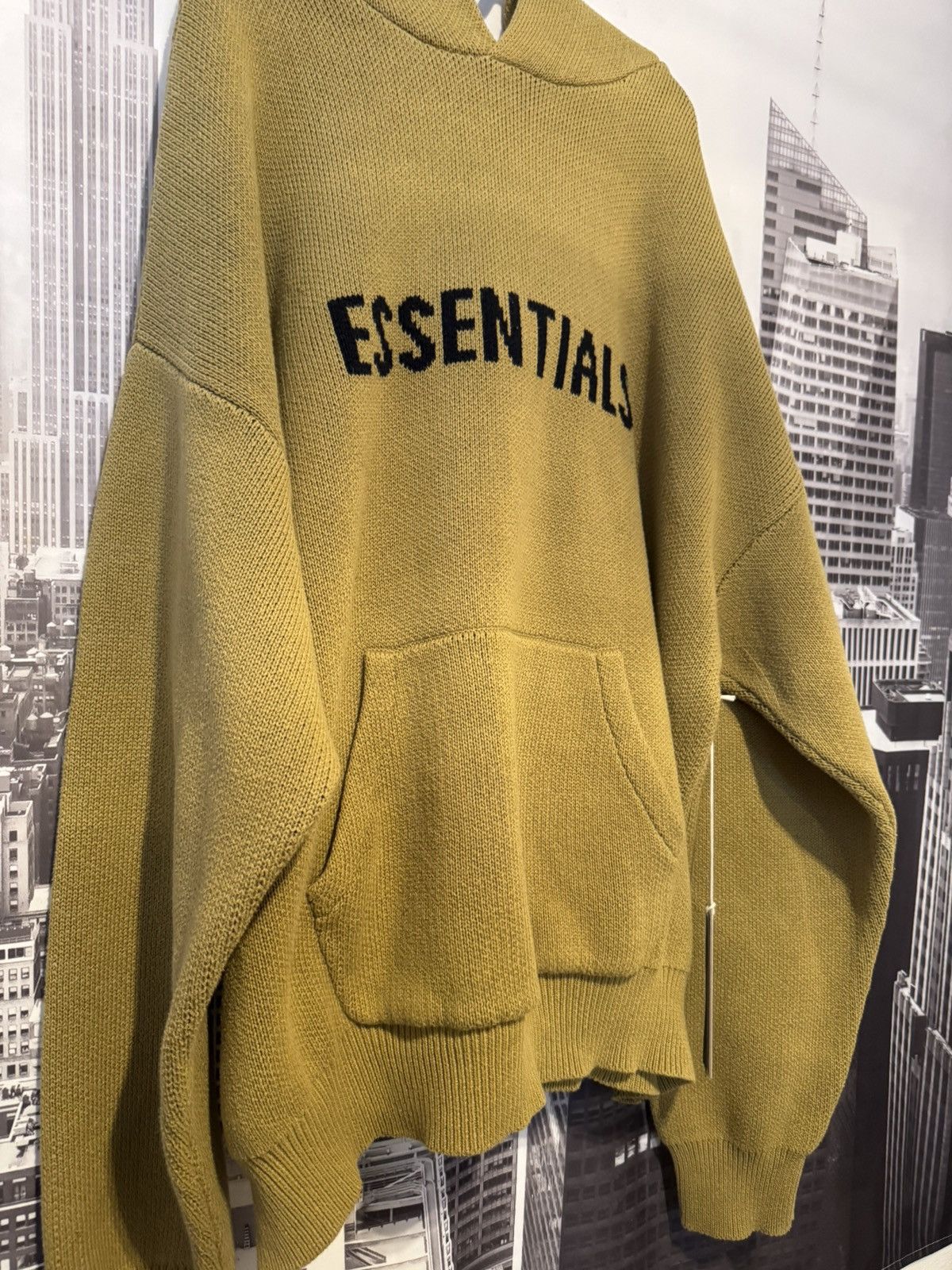 Fear of God 🔥 Fear of God Essentials Knit Hoodie Amber SZ XXL Size US XXL / EU 58 / 5 - 3 Thumbnail