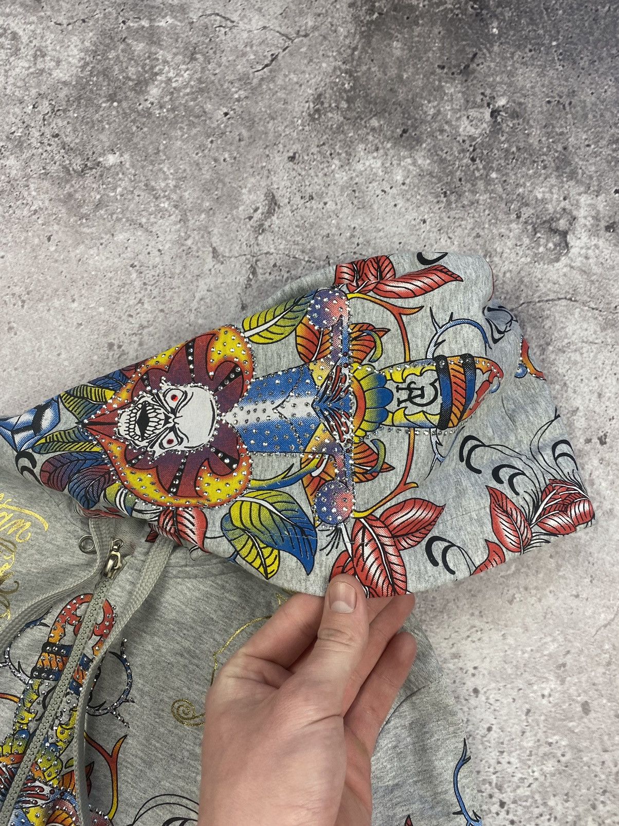 Christian Audigier × Ed Hardy × Vintage Christian Audigier by Ed Hardy zip Hoodie Stussy Evisu cross Size M / US 6-8 / IT 42-44 - 9 Thumbnail