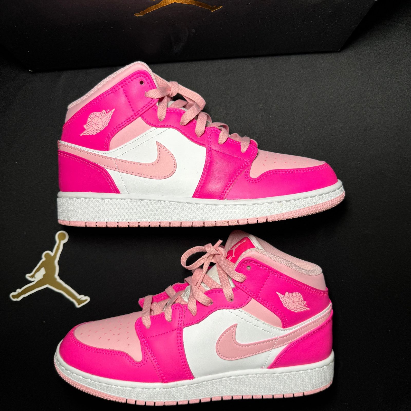 Jordan Brand × Nike Size 7 - Nike Air Jordan 1 Mid GS Fierce Pink Men's Shoes Size US 7 / EU 40 - 2 Thumbnail