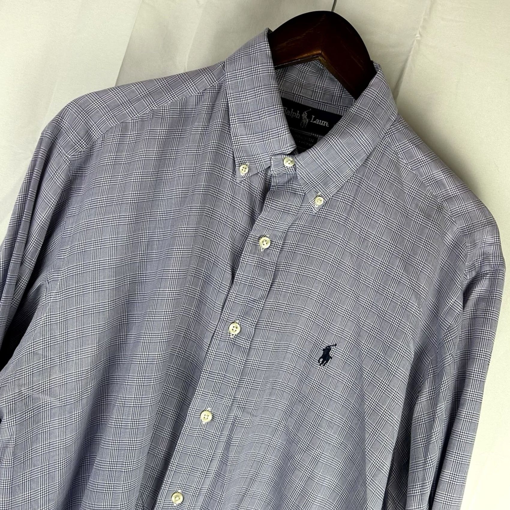 Ralph Lauren VINTAGE Ralph Lauren Yarmouth Long Sleeve Men Shirt Large 15 1/2 34/35 Purple Glen Check Size US L / EU 52-54 / 3 - 5 Thumbnail