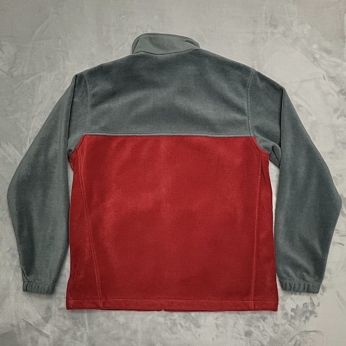 Vintage VINTAGE Columbia Fleece Jacket Mens Large Red Gray Full Zip Mock Neck Classic Outdoors Size US L / EU 52-54 / 3 - 6 Thumbnail