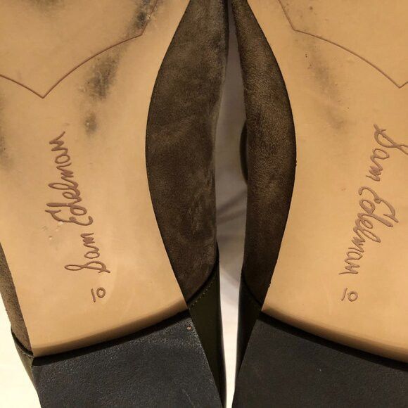 Sam Edelman SAM EDELMAN WOMEN'S GREEN LEATHER SHOES SIZE: 10 Size US 10 / IT 40 - 5 Thumbnail