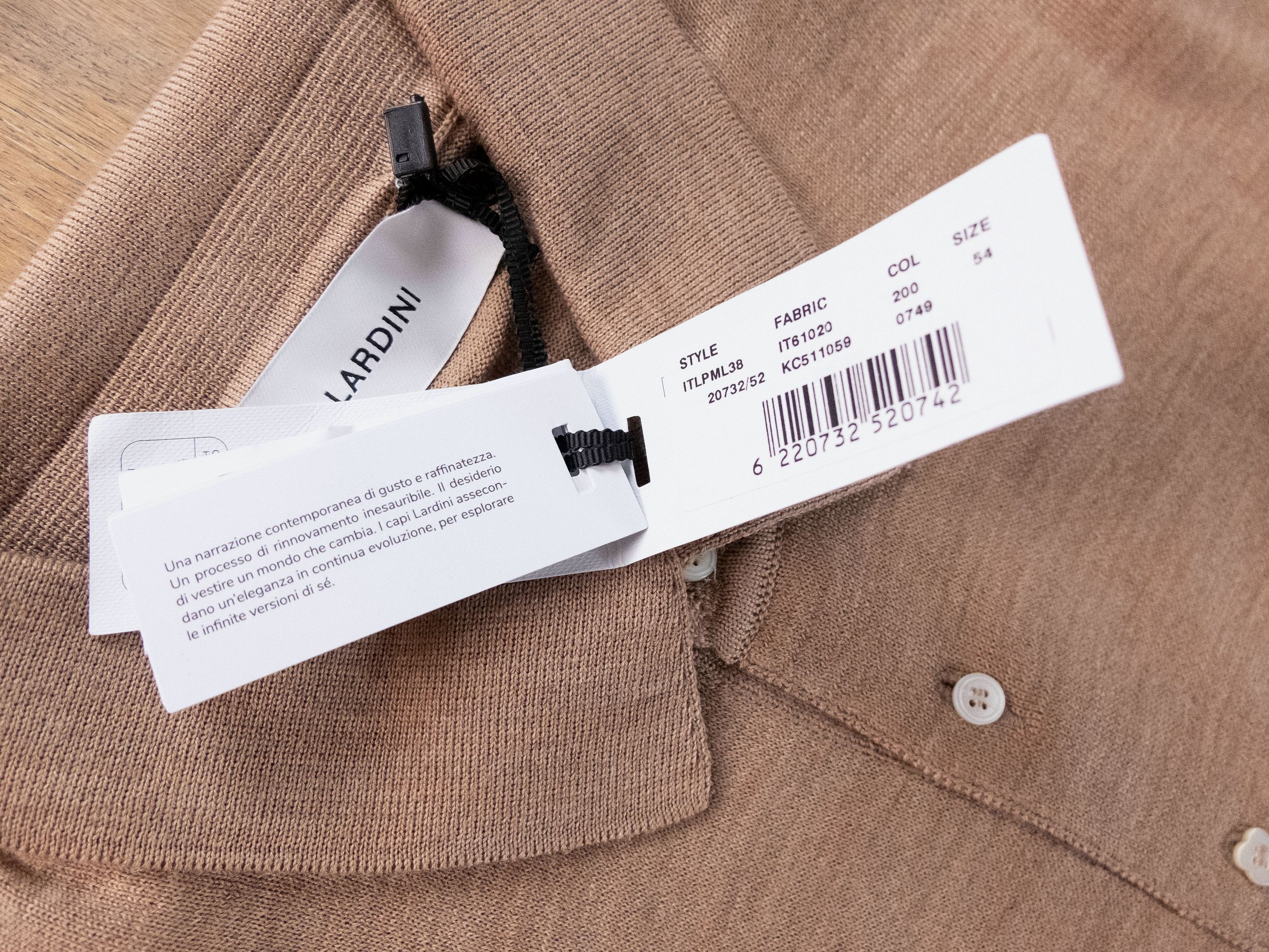 Lardini LARDINI tobacco brown wool polo sweater 54 / XXL Italy Size US XXL / EU 58 / 5 - 6 Thumbnail