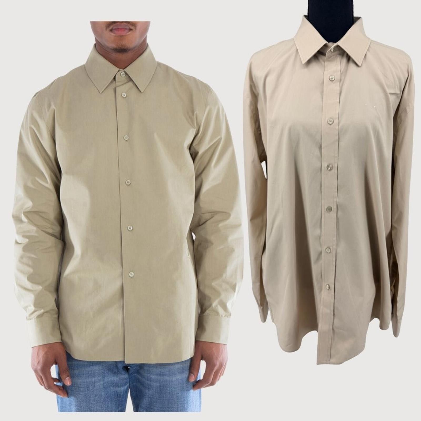 Other Burberry London Beige Cotton Dress Shirt Minimal Logo Size US XL / EU 56 / 4 - 1 Thumbnail
