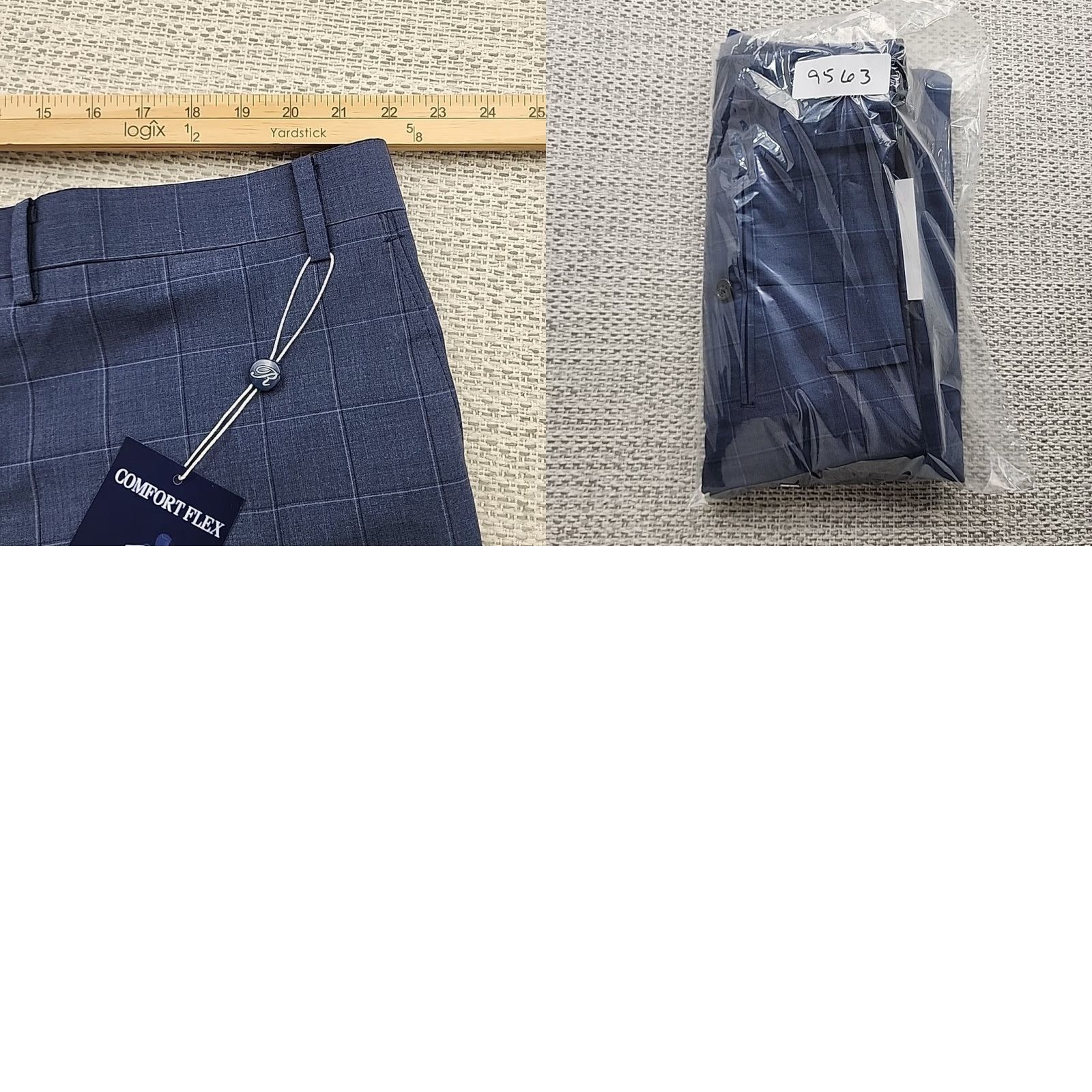 Ralph Lauren Ralph Lauren Eddie Comfort Flex Pants Mens 46W Big & Tall Suit Pants Classic Flat Front Blue Wool Polyester Trousers 48 Type: Big & Tall Mens Size 48R - 9 Thumbnail