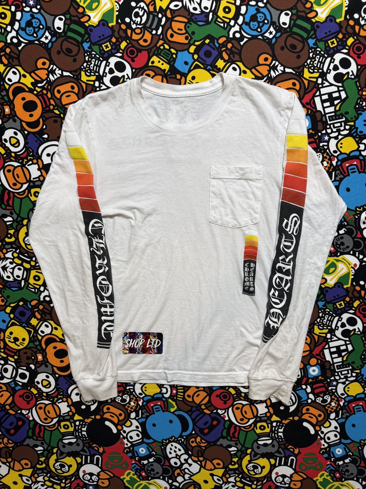 Chrome Hearts Chrome Hearts White Charge Up Long Sleeve Tee Size US S / EU 44-46 / 1 - 1 Thumbnail