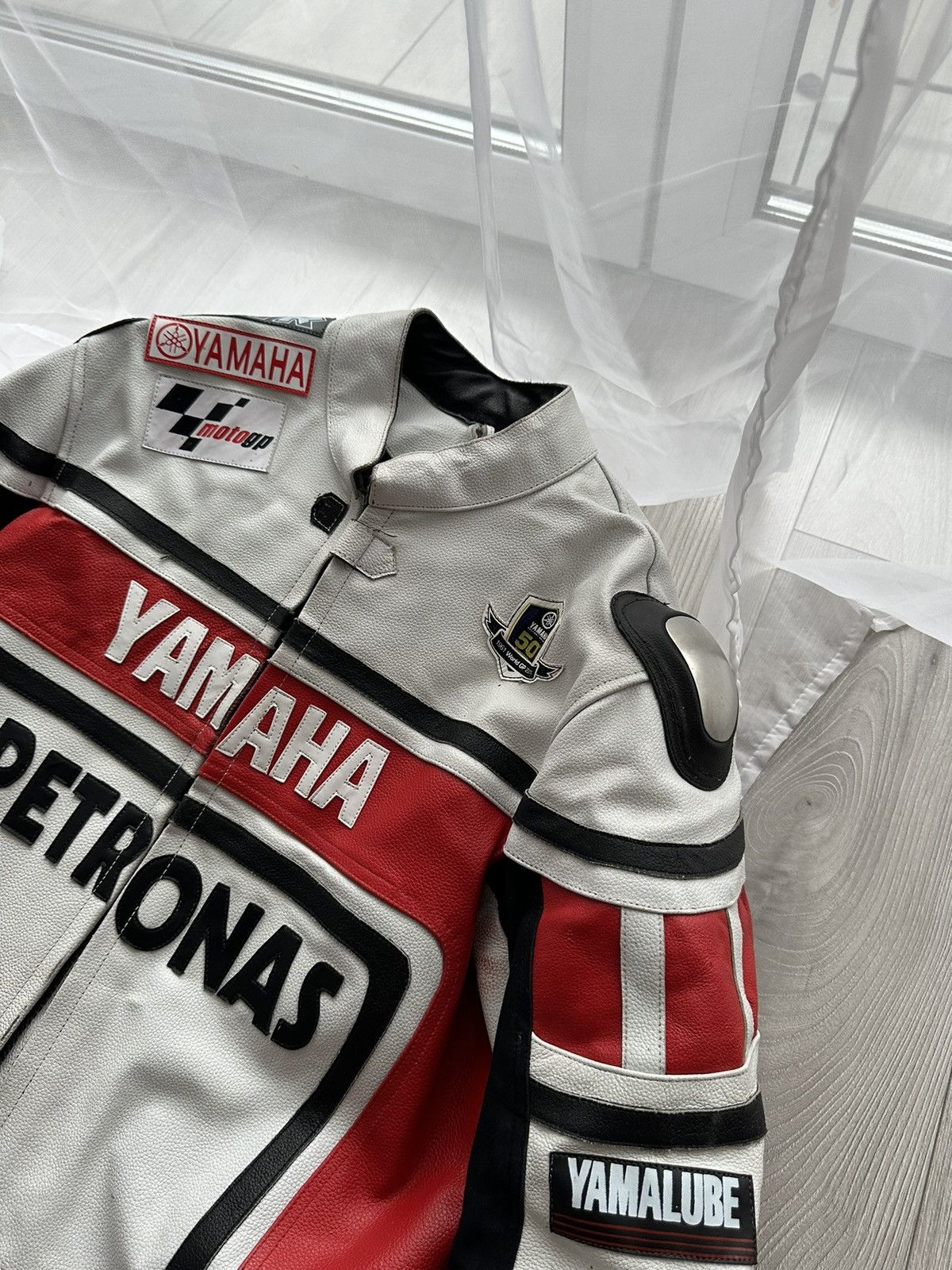 Vintage Yamaha leather motorcycle jacket Size US XL / EU 56 / 4 - 3 Thumbnail