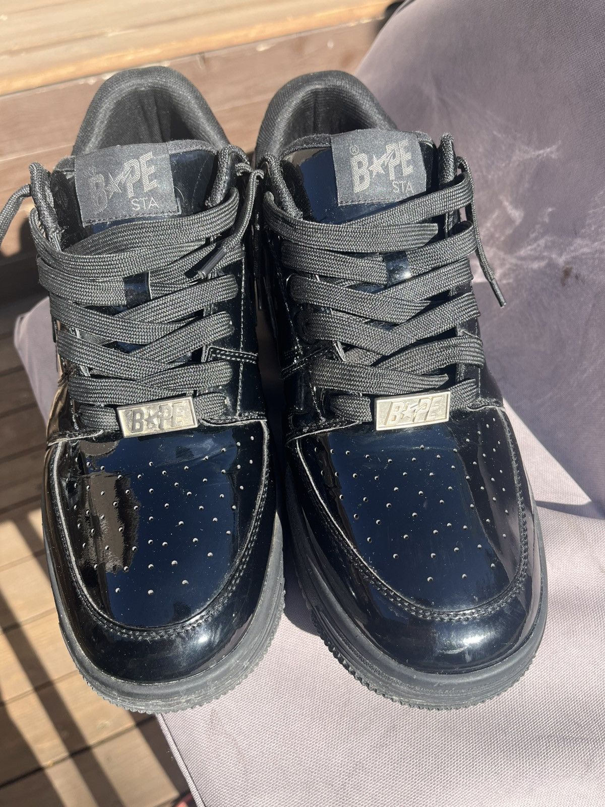 Bape A Bathing Ape Bape Sta Low Patent Leather 11 Size US 11 / EU 44 - 2 Thumbnail